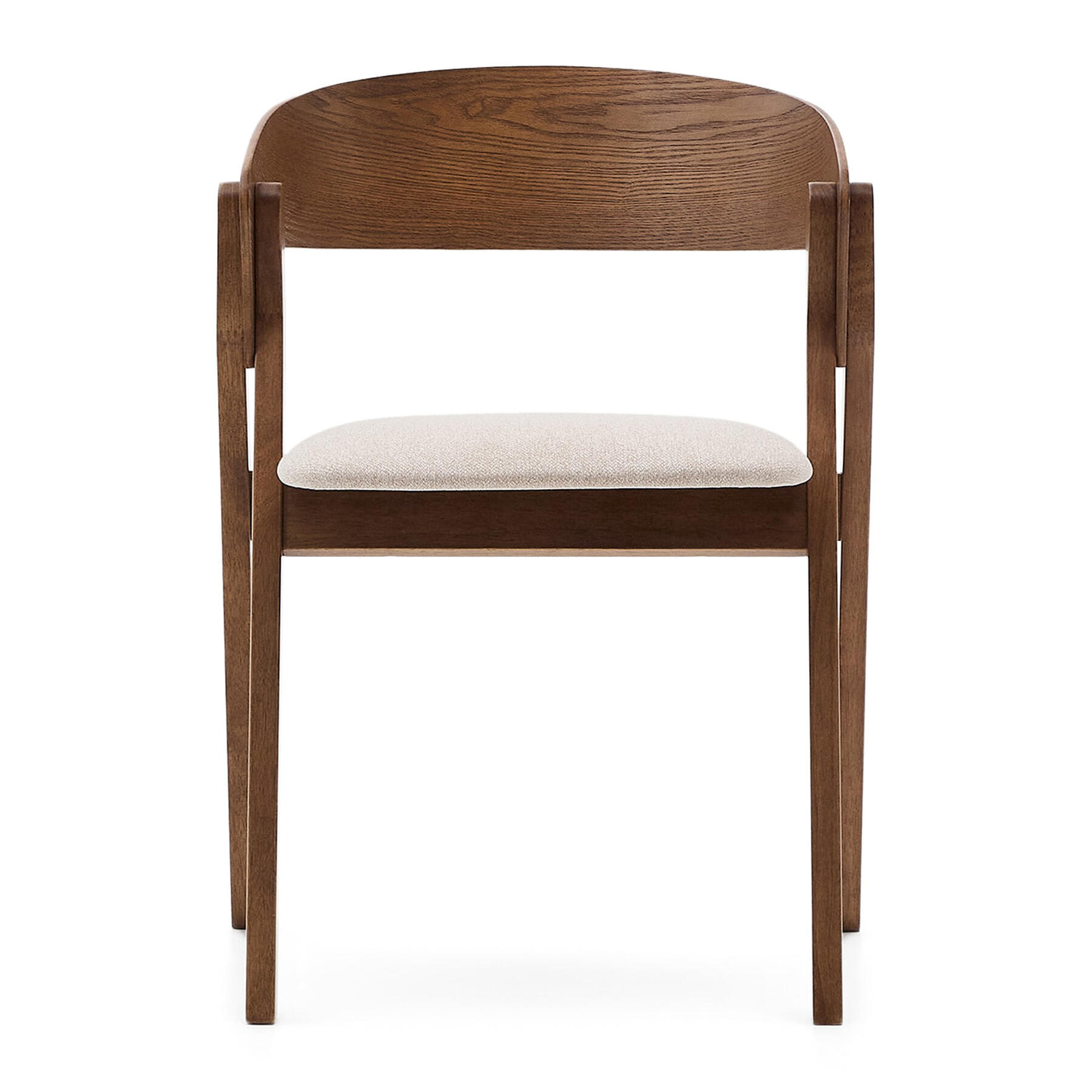 Kave Home Godia Eetkamerstoel - Donkerbruin / Beige