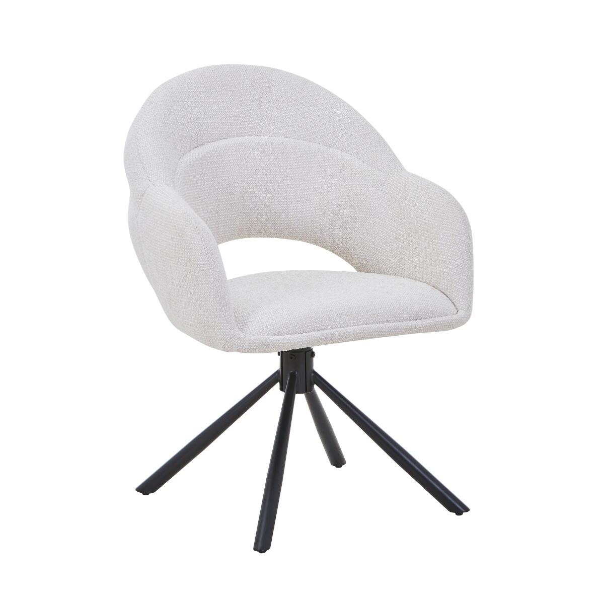 DÉJA Living - Eetkamerstoel Beige - Draaibaar - Celeste - Set van 2