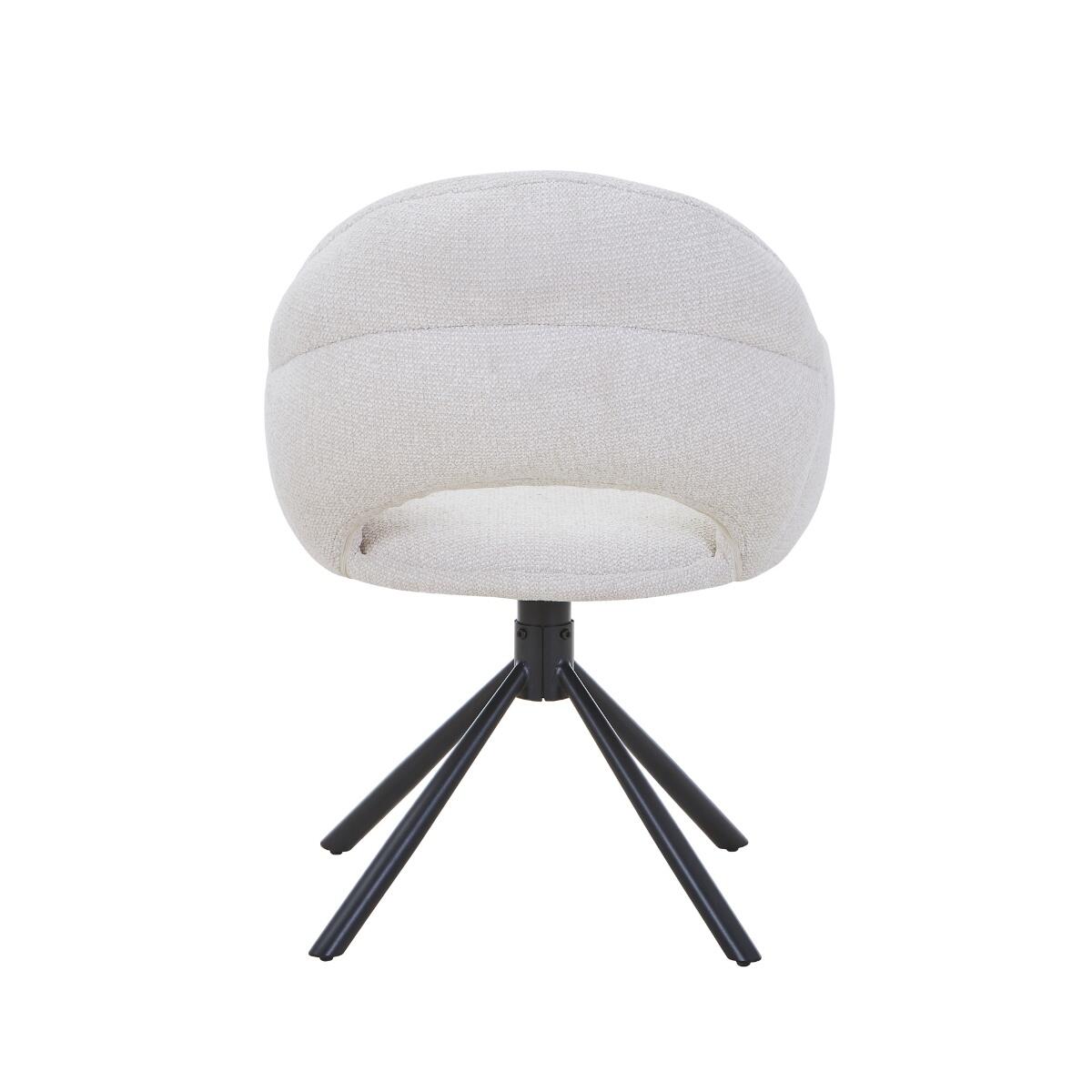 DÉJA Living - Eetkamerstoel Beige - Draaibaar - Celeste - Set van 2