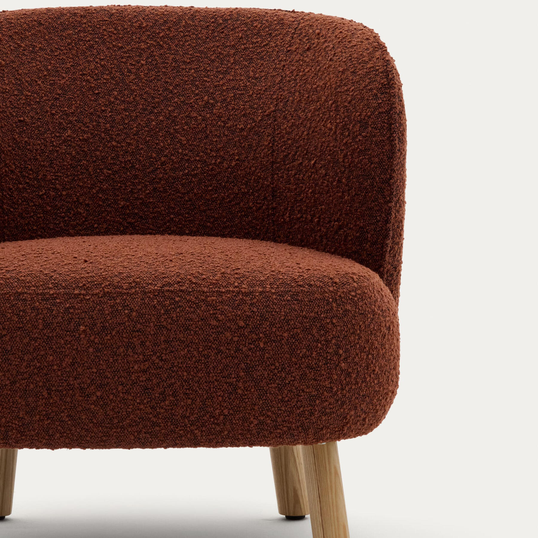 Kave Home Ulit Fauteuil - Bouclé - Terracotta  