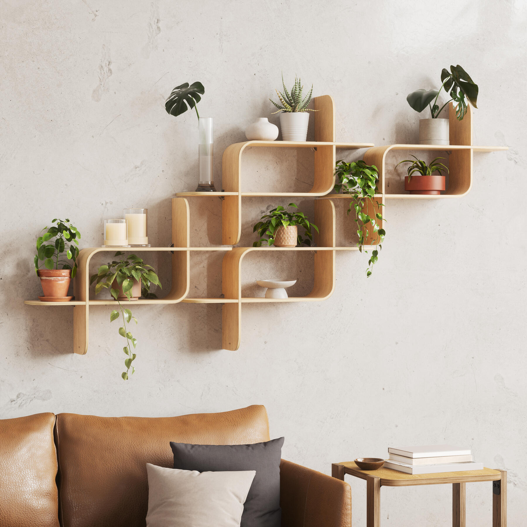 Umbra Montage Wandplank - Naturel