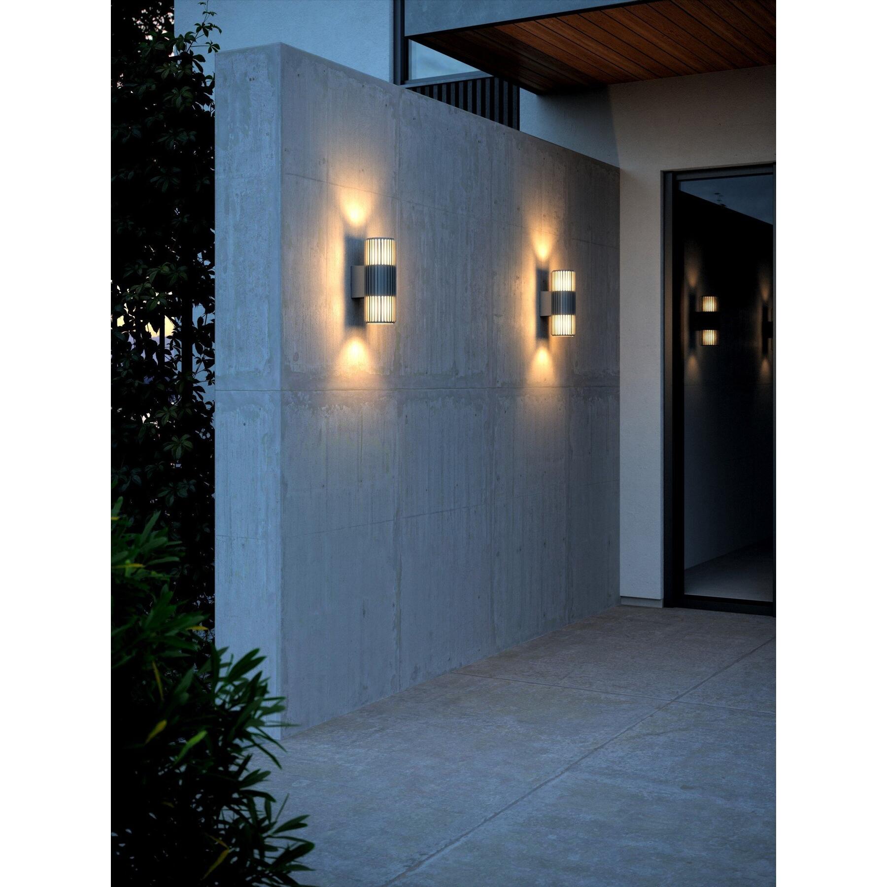 Nordlux Buitenlamp Aludra seaside 2 lichts wand antraciet