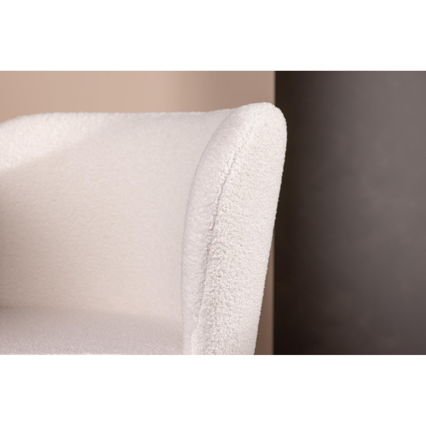 Rebellenclub Ika Eetkamerstoel - Set van 2 - Wit bouclé