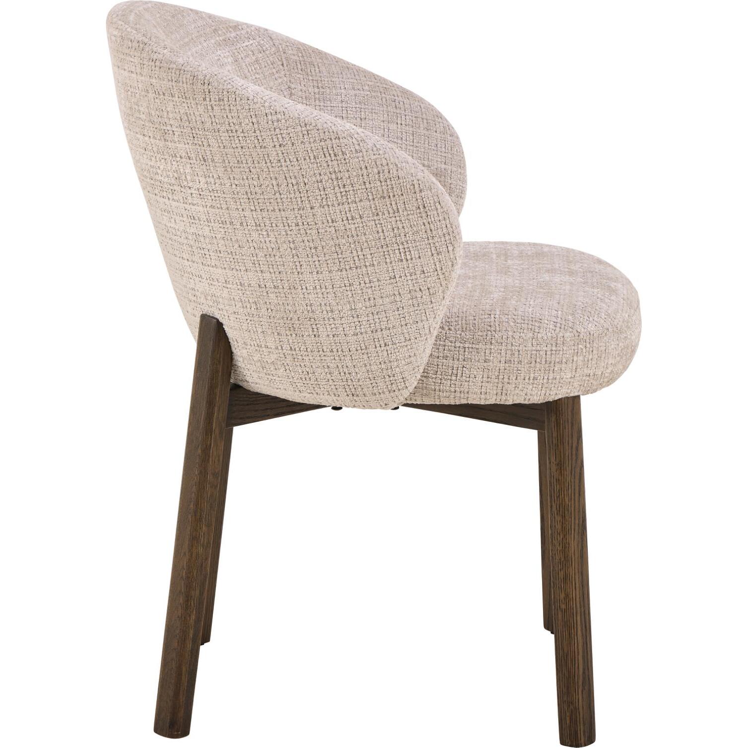 Giga Living - Eetkamerstoel Beige|Walnoot - Durin - Set van 2