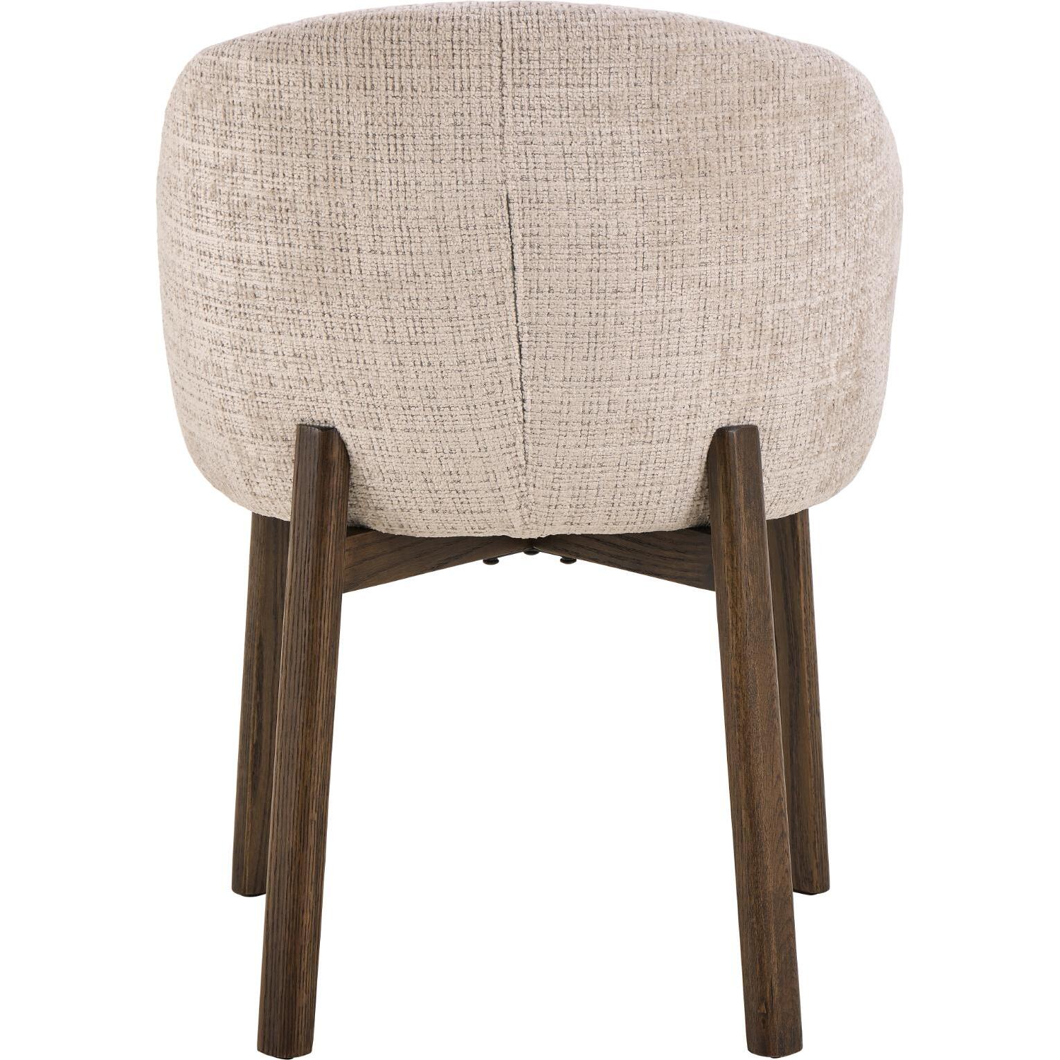 Giga Living - Eetkamerstoel Beige|Walnoot - Durin - Set van 2