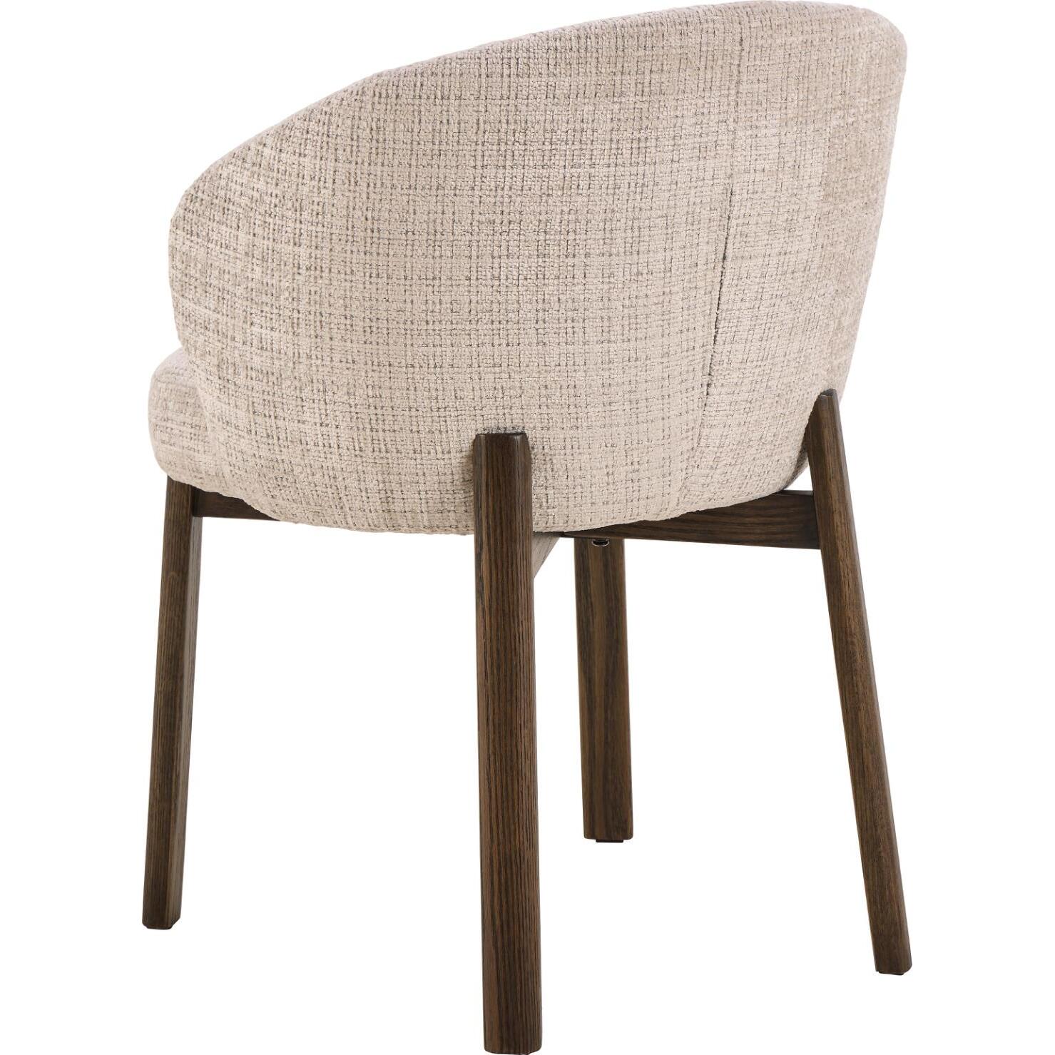 Giga Living - Eetkamerstoel Beige|Walnoot - Durin - Set van 2