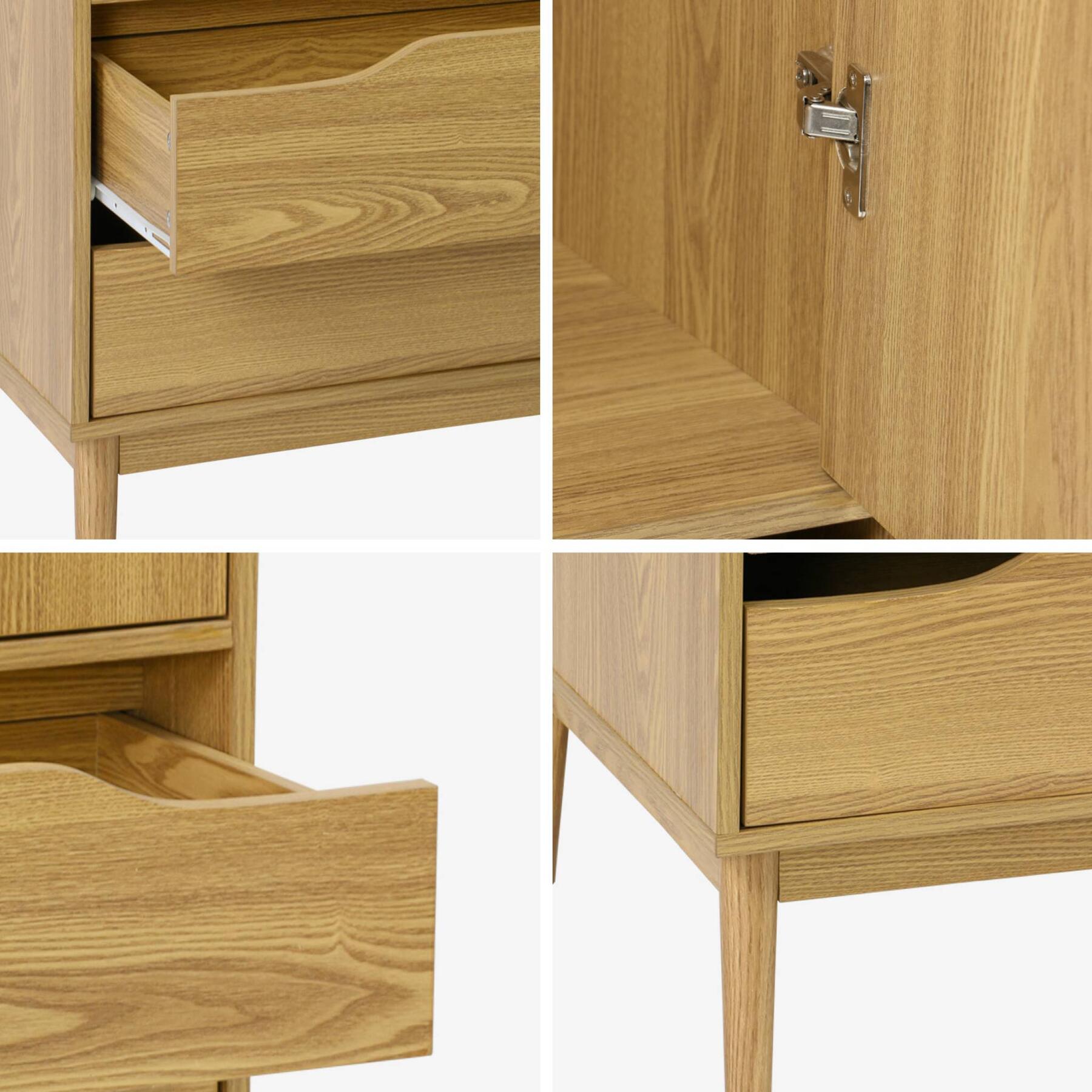 sweeek - Vintage kledingkast, walnootkleurig hout, 2 deuren