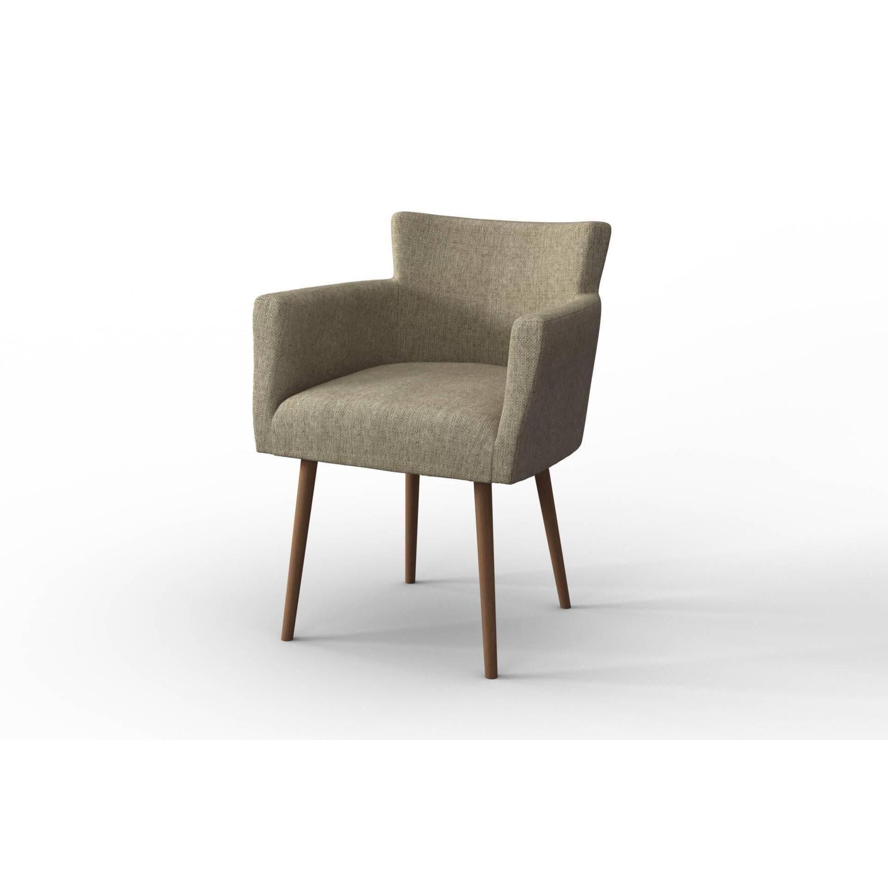 NADUVI Collection Set van 4 eetkamerstoelen Billie linnen