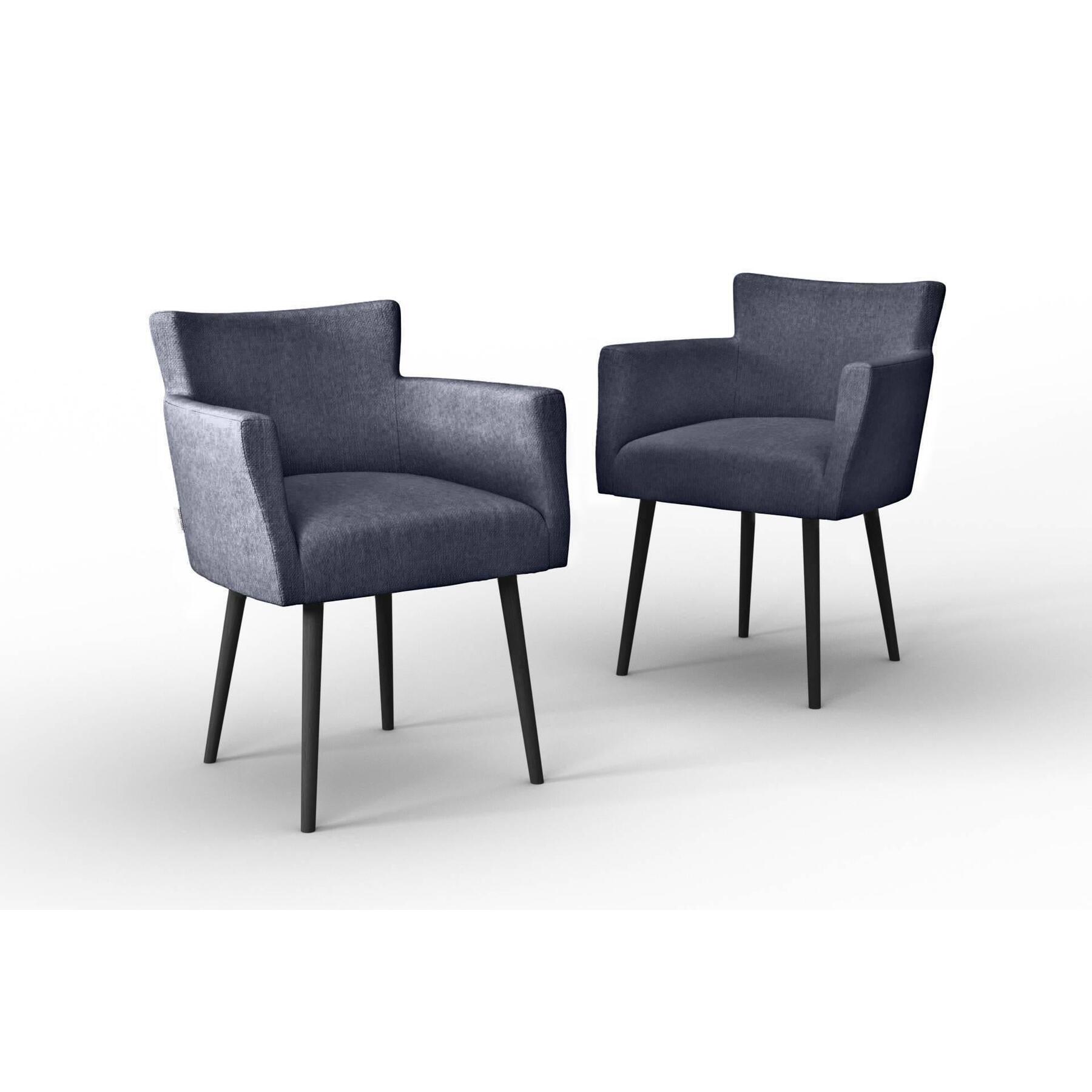 NADUVI Collection Set van 2 eetkamerstoelen Billie linnen