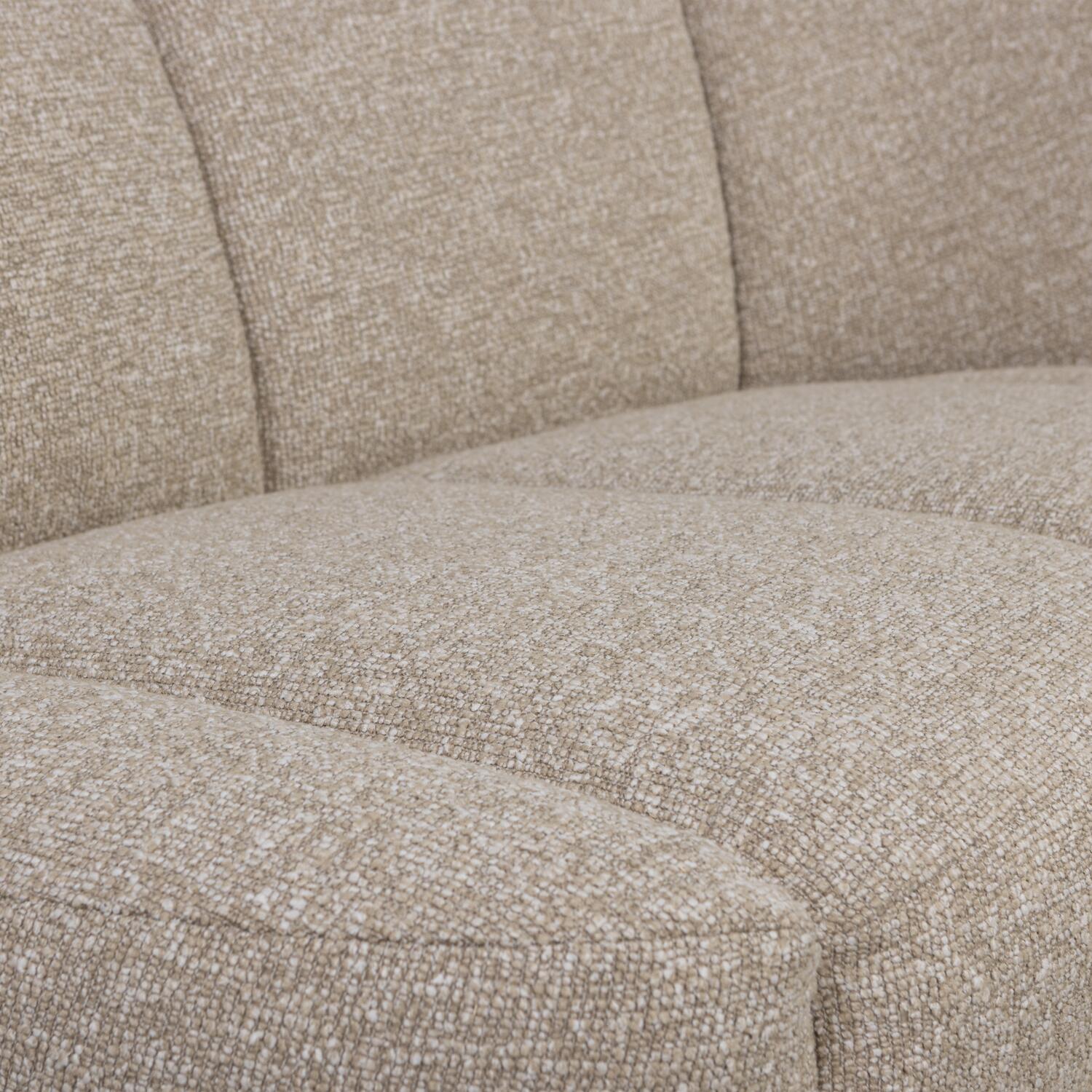 WOOOD Mojo 2-Zits Bankje Rechts - Bouclé - Beige Melange - 73x112x77