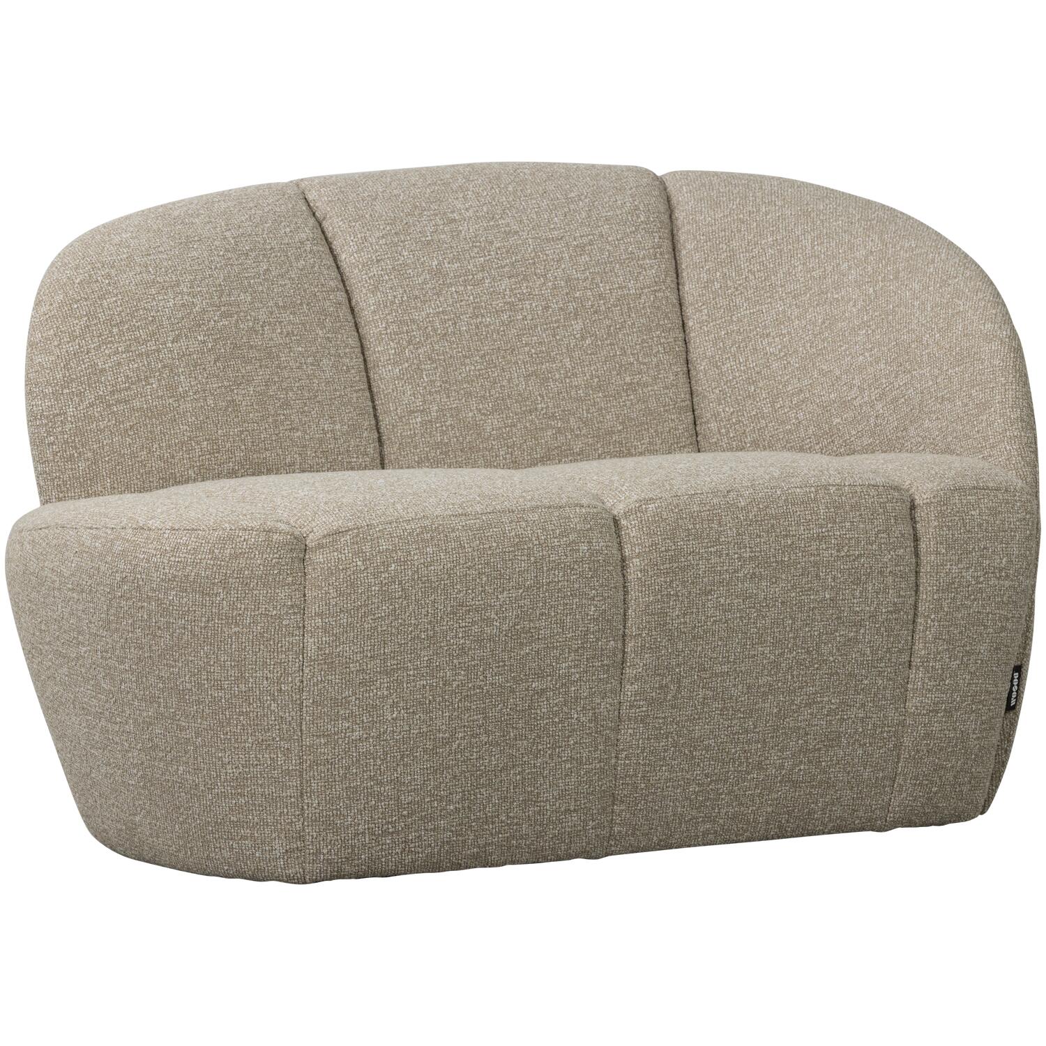 WOOOD Mojo 2-Zits Bankje Rechts - Bouclé - Beige Melange - 73x112x77