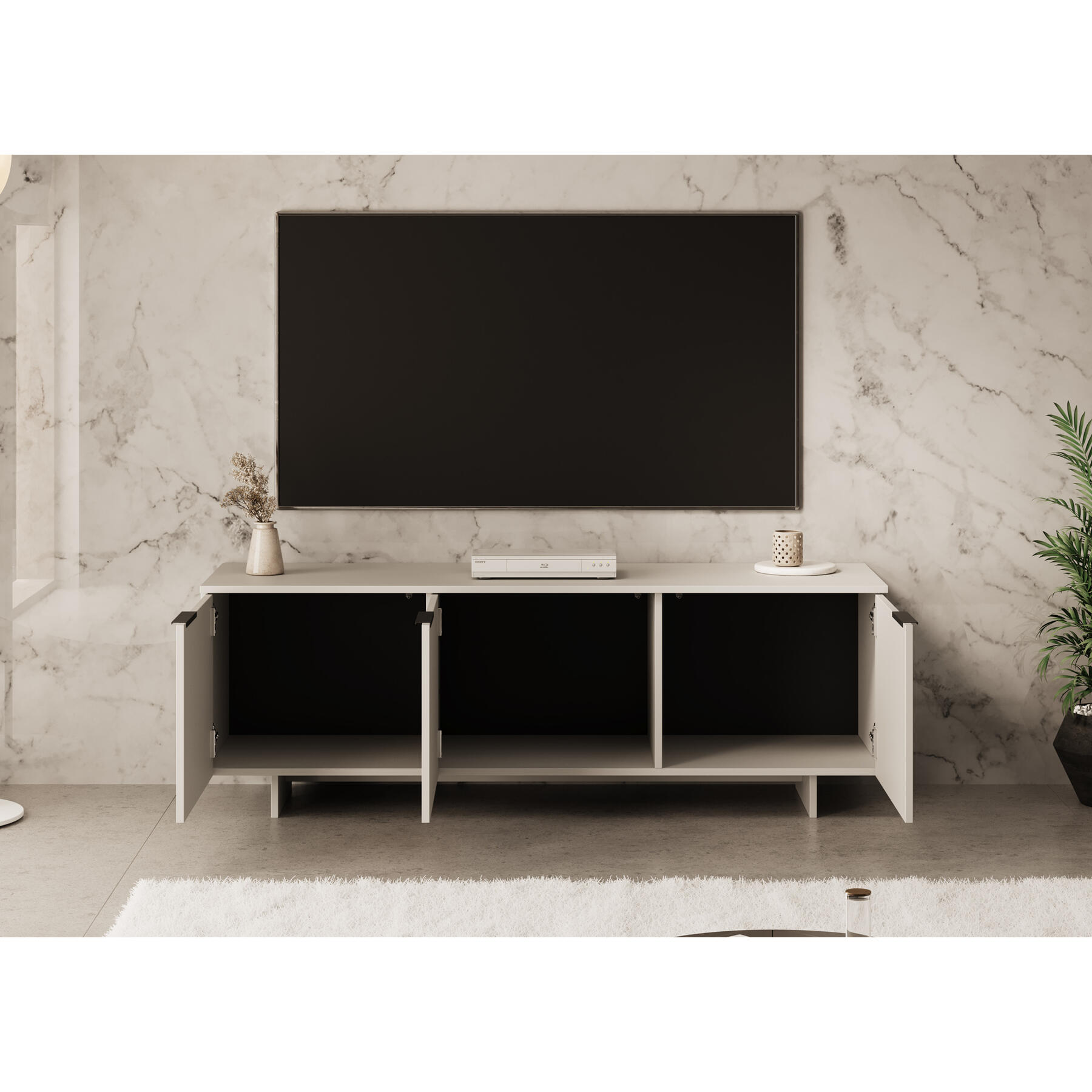 Meubella TV-Meubel Ankara - Beige - 150 cm