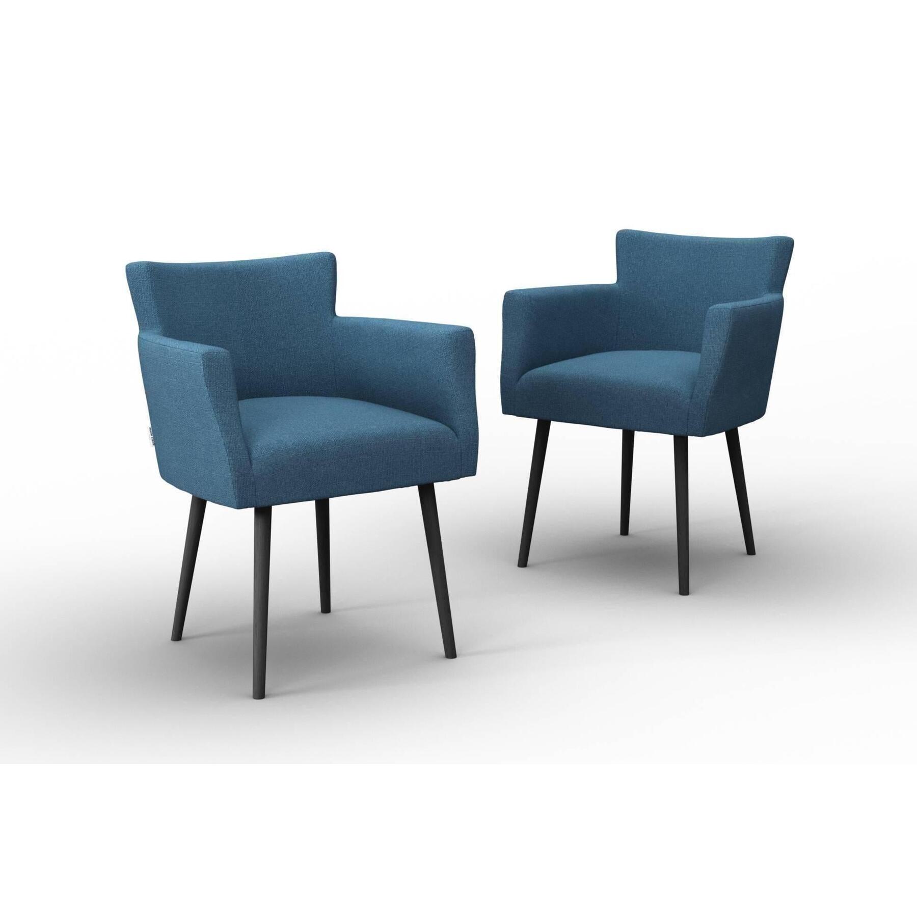NADUVI Collection Set van 2 eetkamerstoelen Billie linnen
