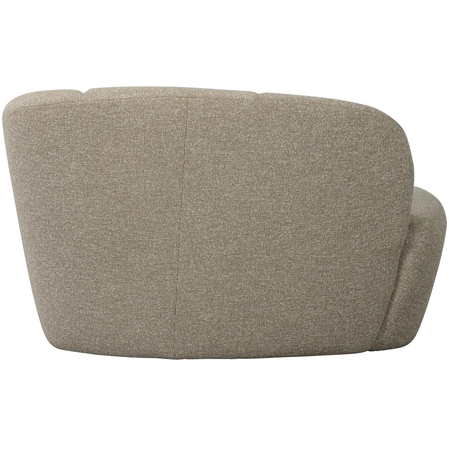 WOOOD Mojo 2-Zits Bankje Rechts - Bouclé - Beige Melange - 73x112x77