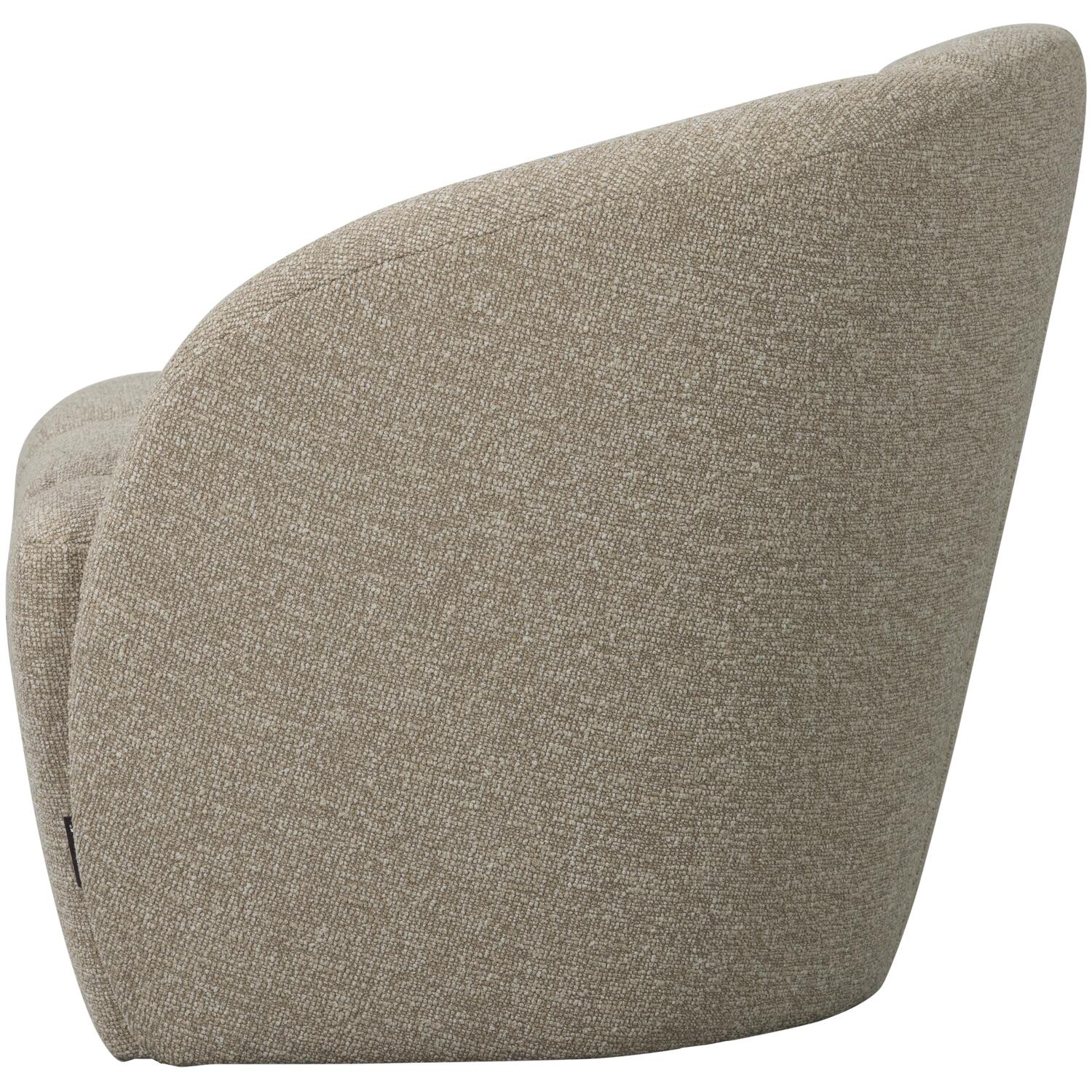 WOOOD Mojo 2-Zits Bankje Rechts - Bouclé - Beige Melange - 73x112x77