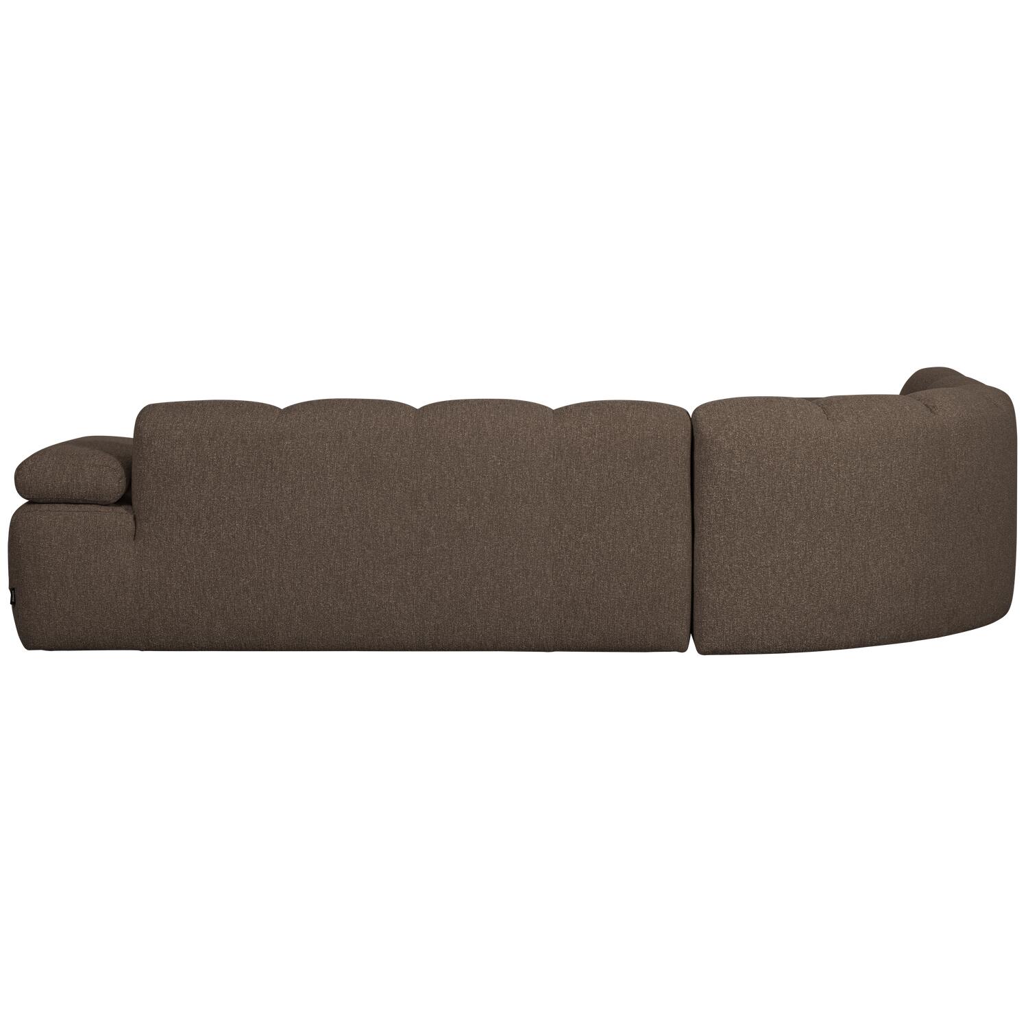 WOOOD Mojo Hoekbank Links - Bouclé - Bruin Melange - 74x310x230