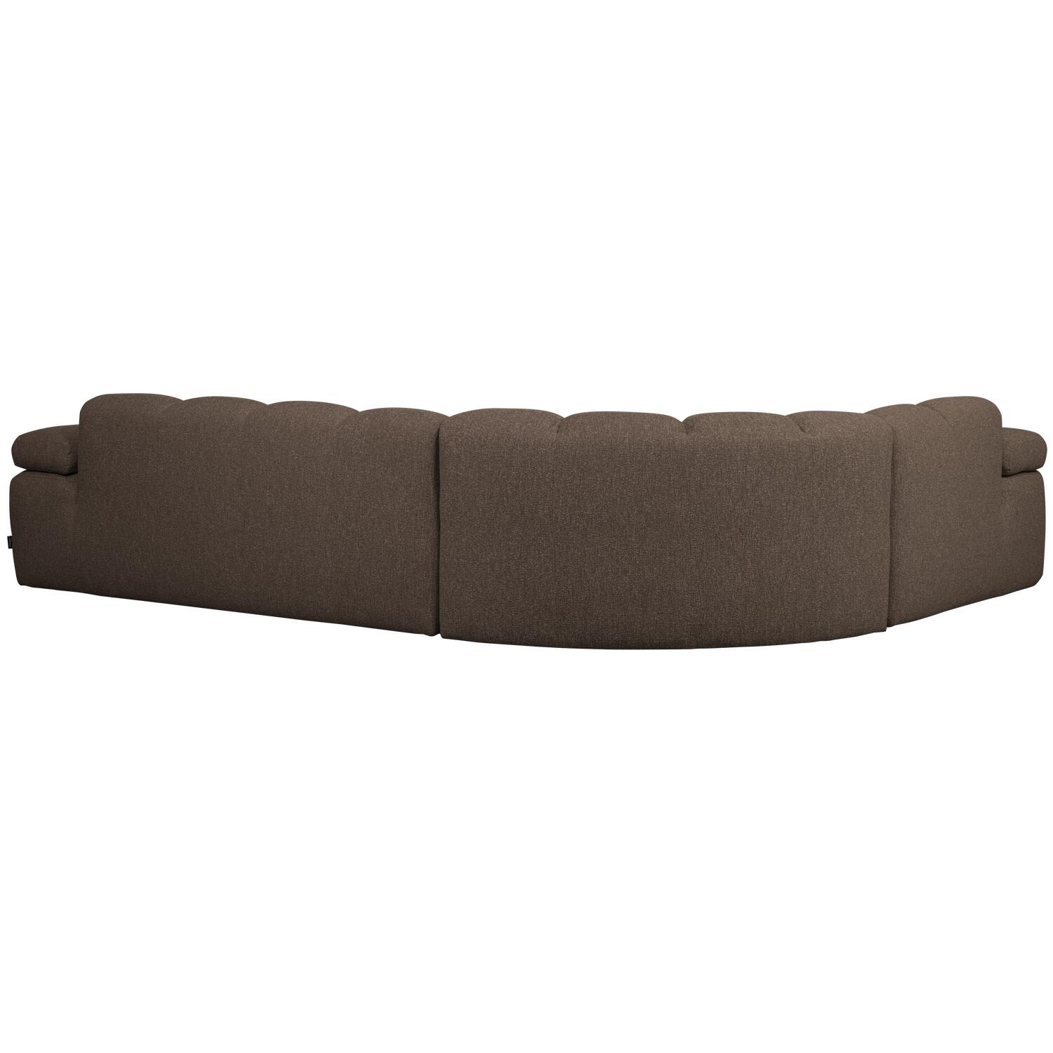 WOOOD Mojo Hoekbank Links - Bouclé - Bruin Melange - 74x310x230