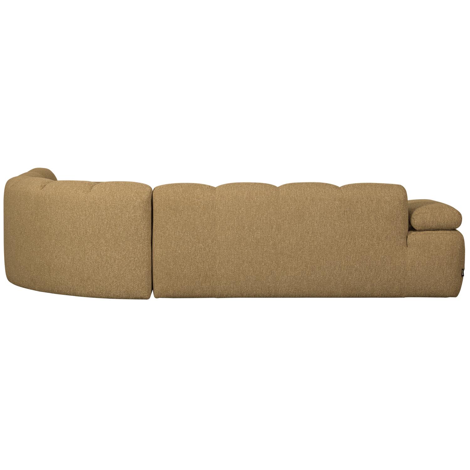 WOOOD Mojo Hoekbank Rechts - Bouclé - Geel|Bruin Melange - 74x310x230