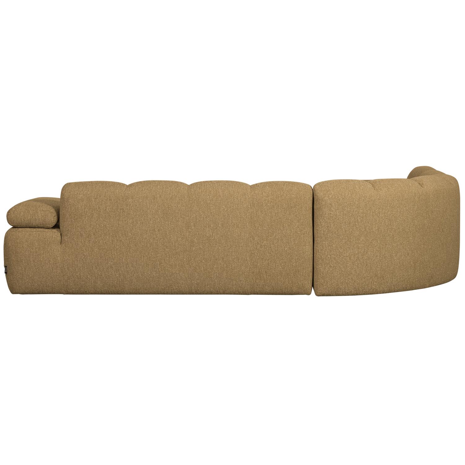 WOOOD Mojo Hoekbank Links - Bouclé - Geel|Bruin Melange - 74x310x230