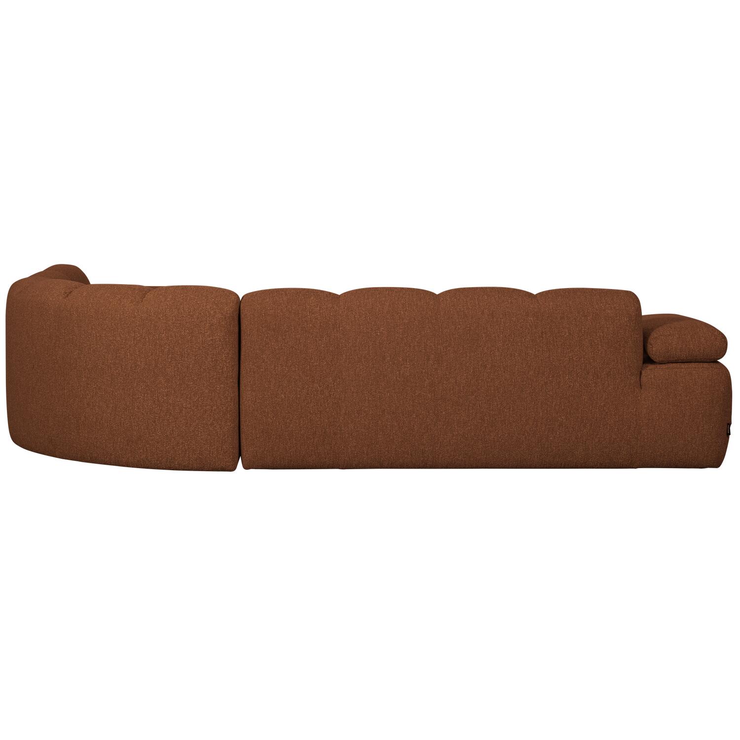 WOOOD Mojo Hoekbank Rechts - Bouclé - Roestbruin Melange - 74x310x230