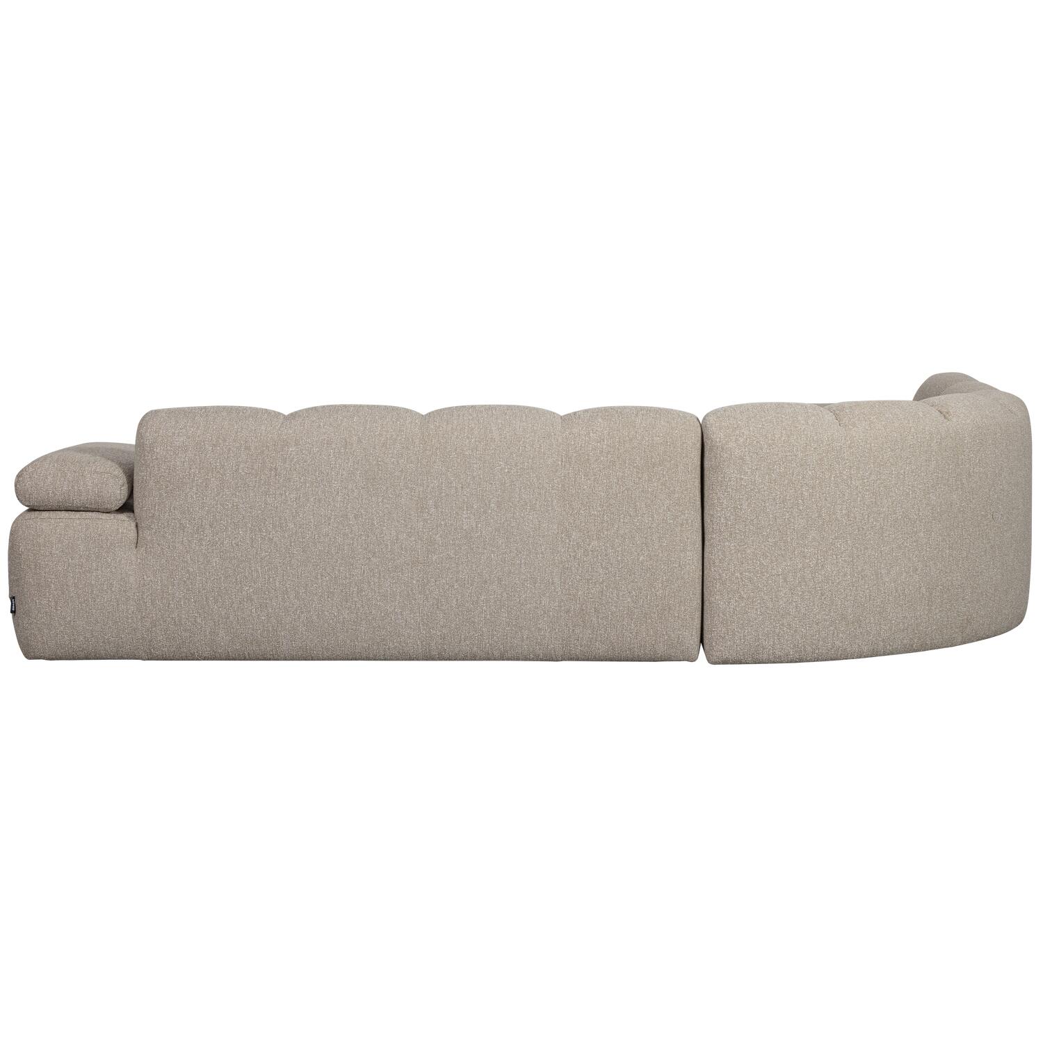 WOOOD Mojo Hoekbank Links - Bouclé - Beige Melange - 74x310x230