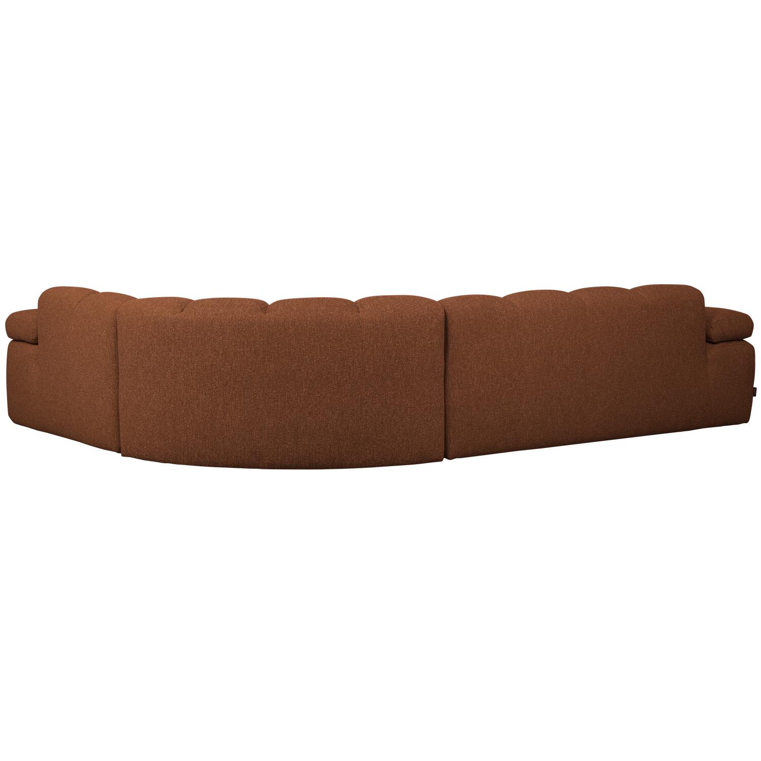 WOOOD Mojo Hoekbank Rechts - Bouclé - Roestbruin Melange - 74x310x230