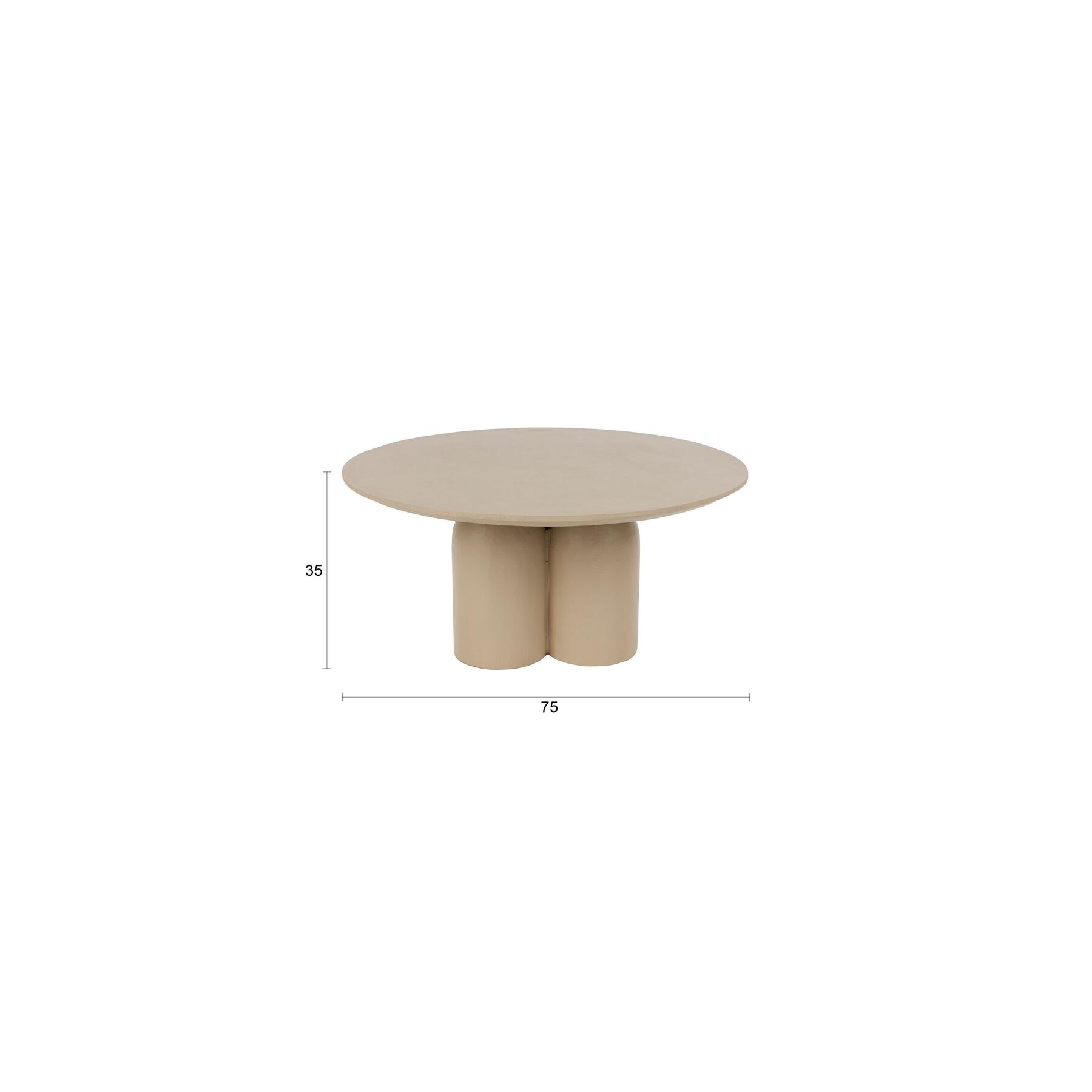 Housecraft Living Ces Salontafel Rond 75 cm Beige
