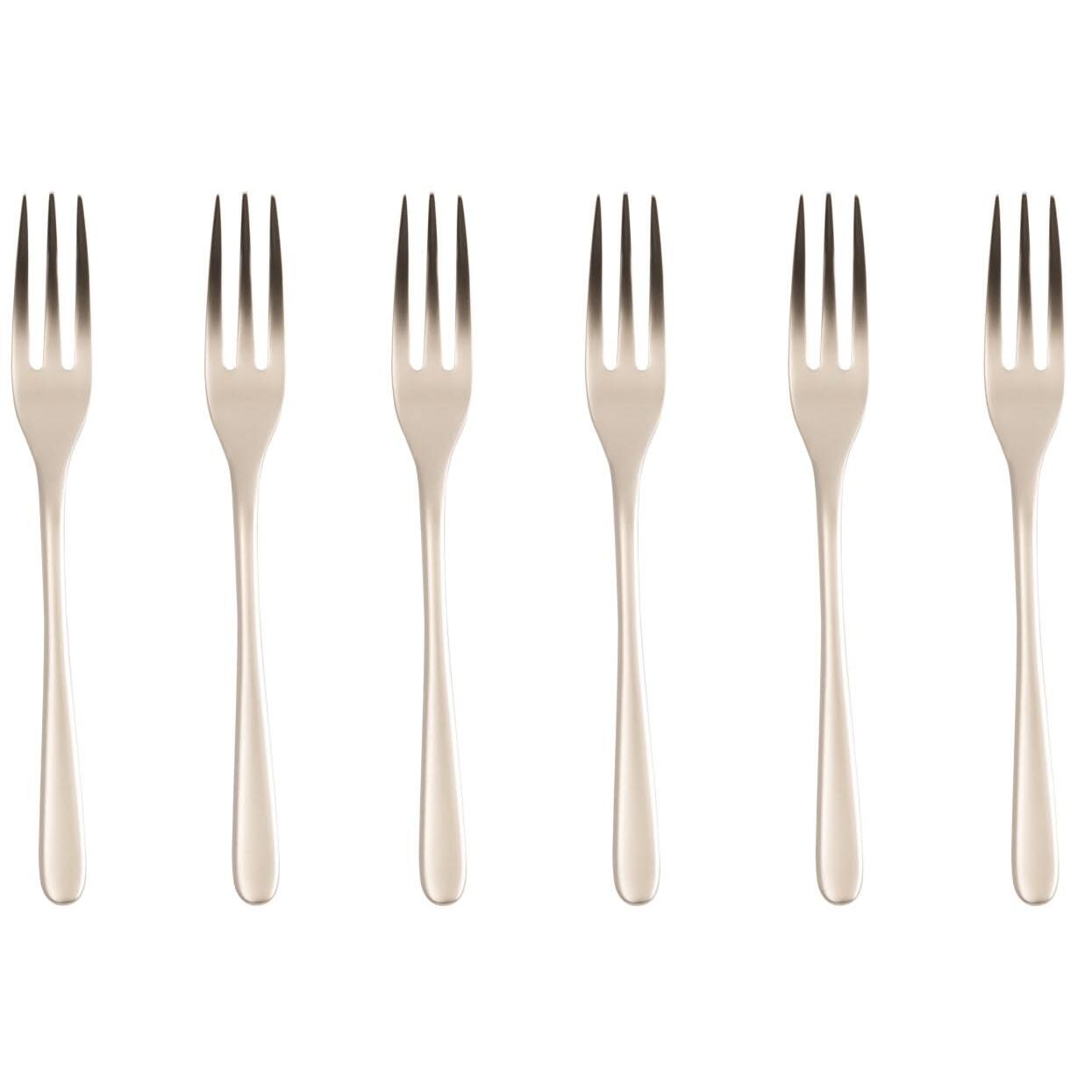 Sambonet Gebaksvorkjes Taste Antique Champagne 6 Stuks