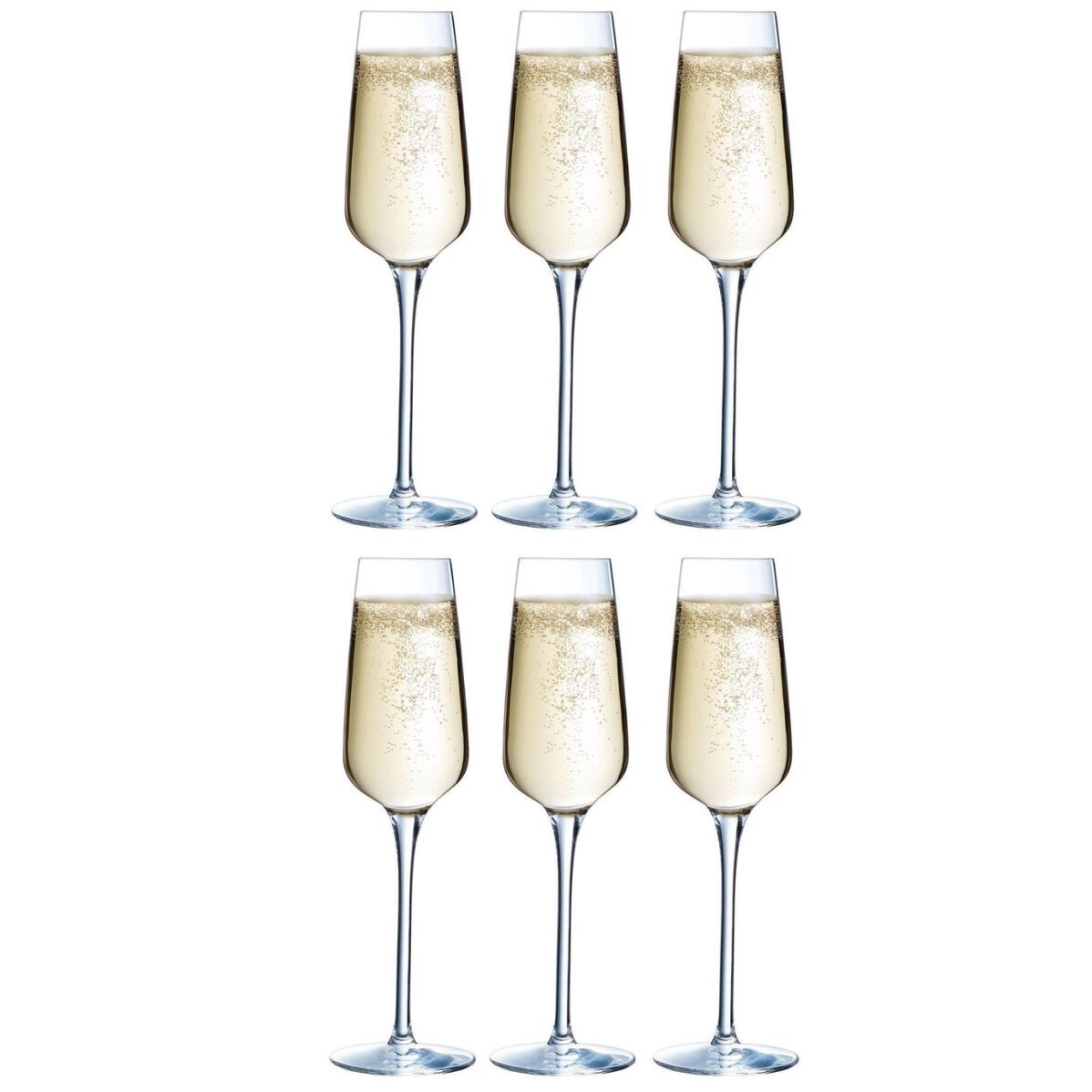 Chef & Sommelier Champagneglazen Sublym Flute - 210 ml - 6 stuks