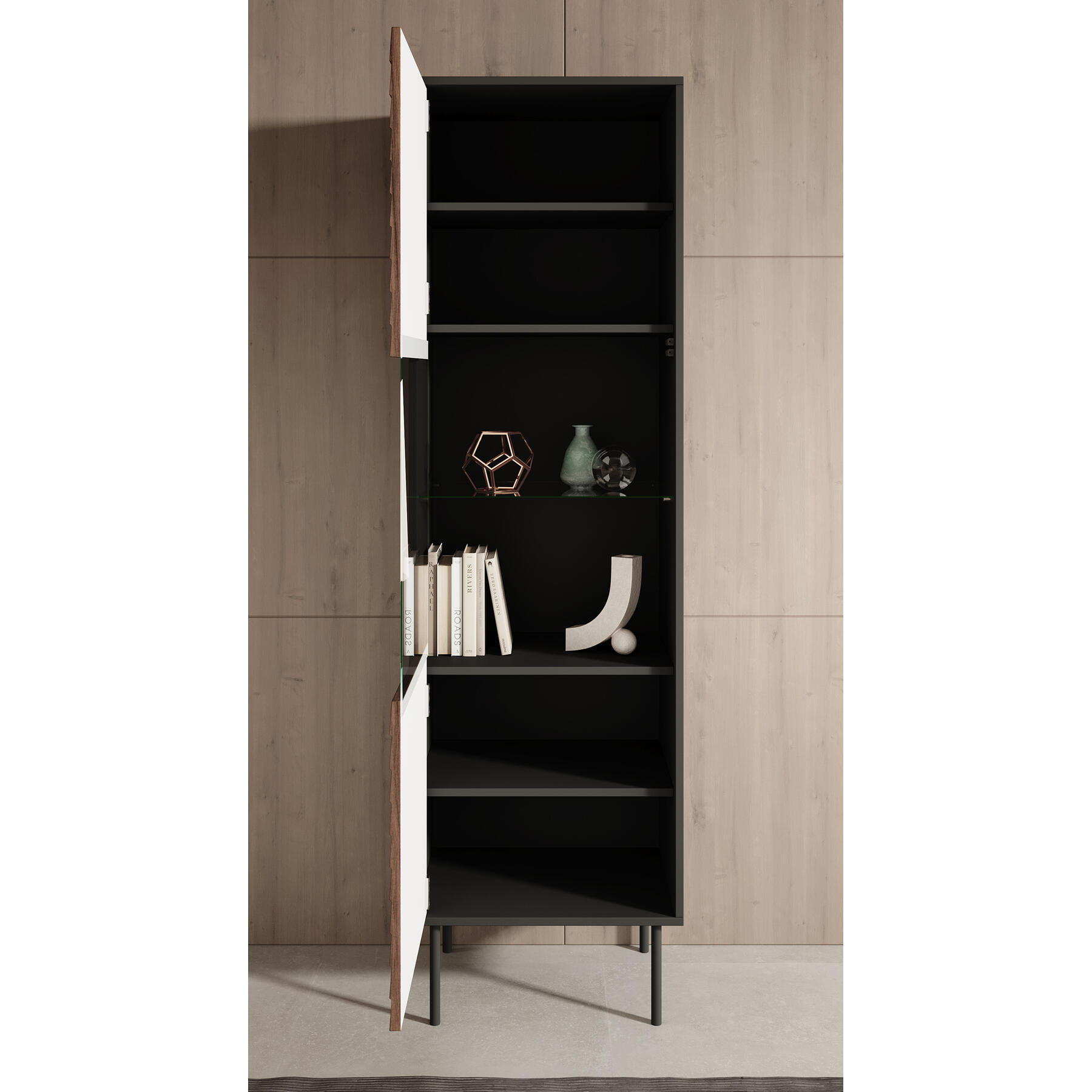 Meubella Vitrinekast Cordoba - Eiken - 53 cm