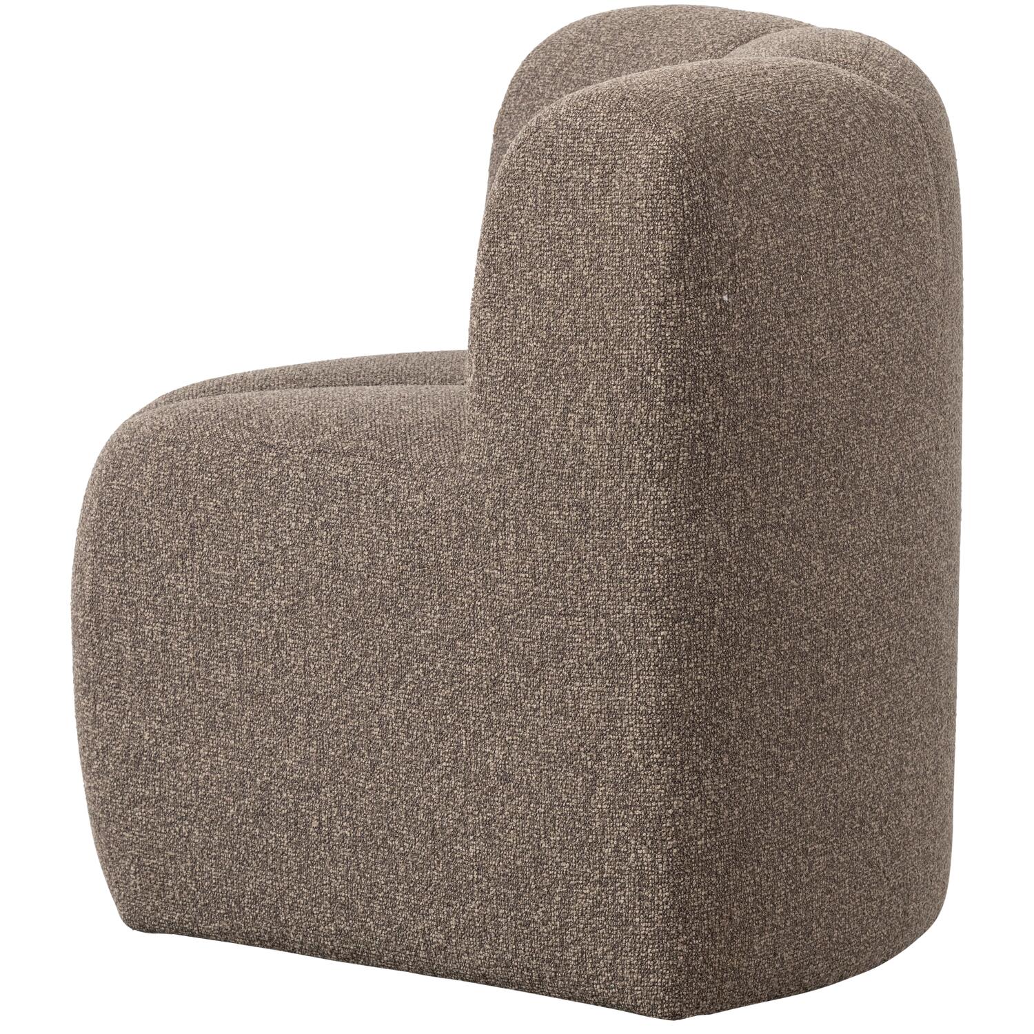 WOOOD Mojo Eetbankje Hoek Met Rugleuning - Bouclé - Bruin Melange