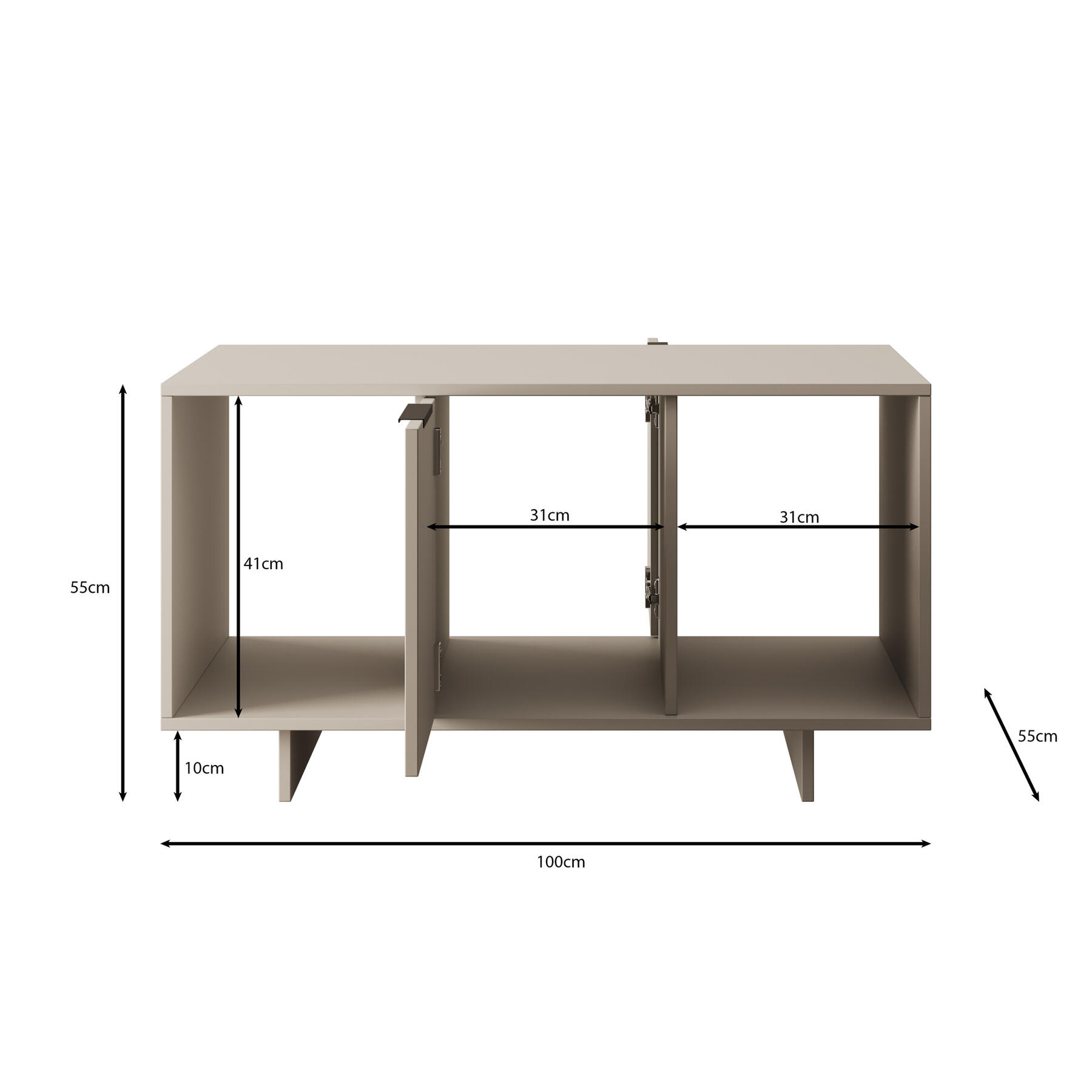 Meubella Salontafel Ankara - Beige - 100 cm