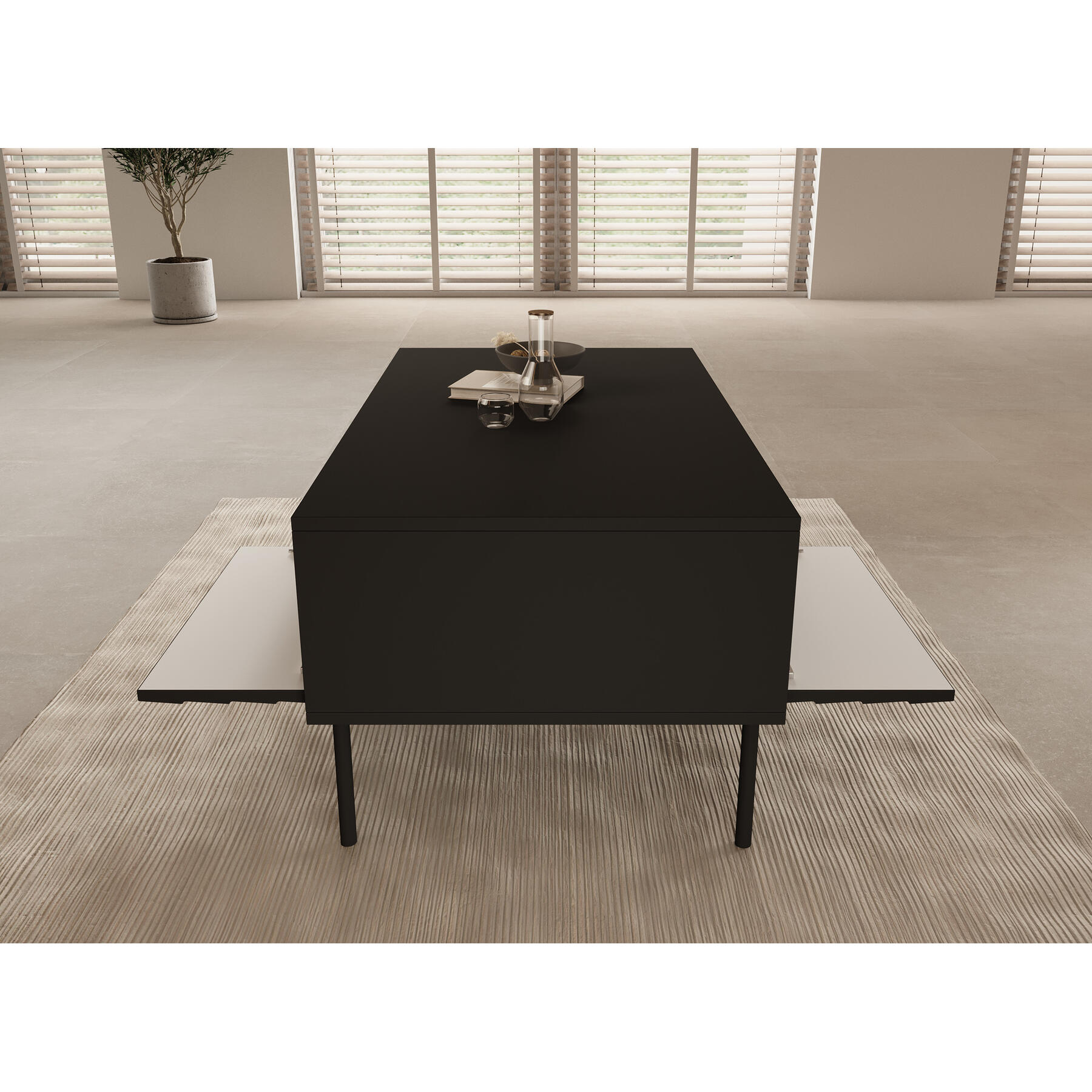 Meubella Salontafel Cordoba - Zwart - 100 cm
