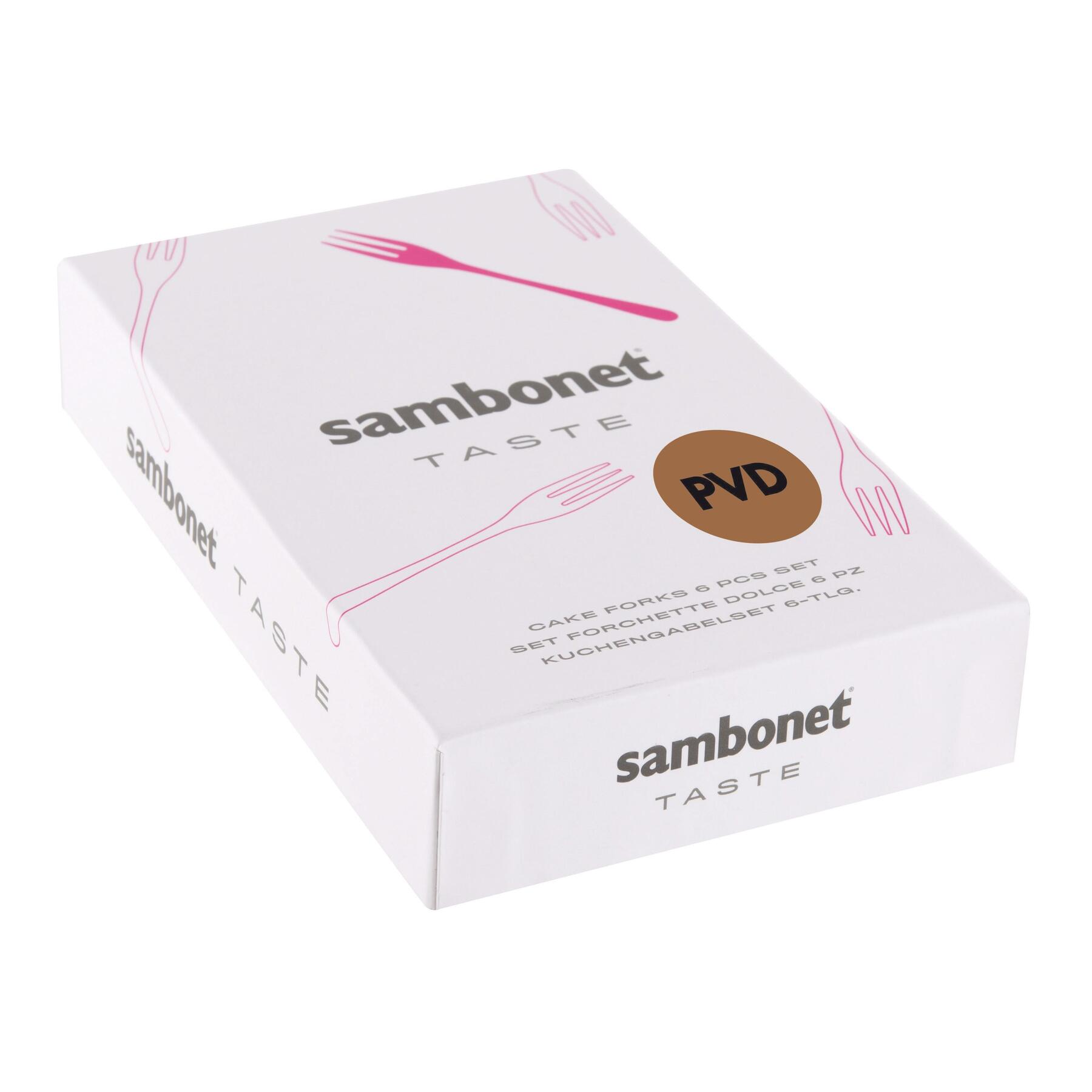 Sambonet Gebaksvorkjes Taste Antique Champagne 6 Stuks