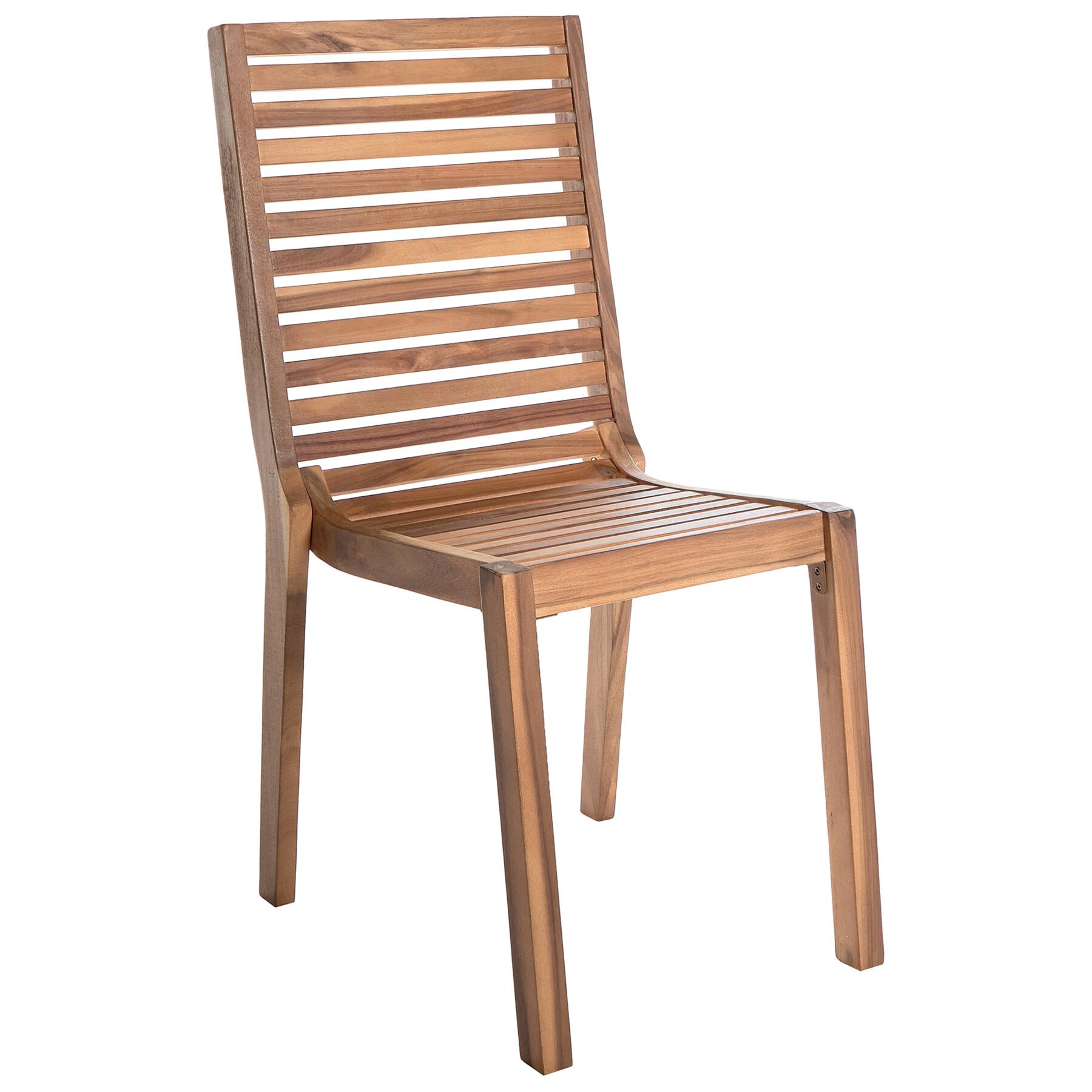Beliani - OMBRIANO - Tuinset voor 4 - Lichte houtkleur - Acaciahout