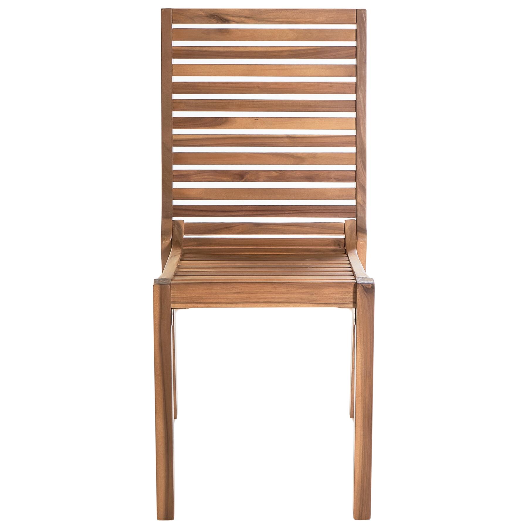 Beliani - OMBRIANO - Tuinset voor 4 - Lichte houtkleur - Acaciahout