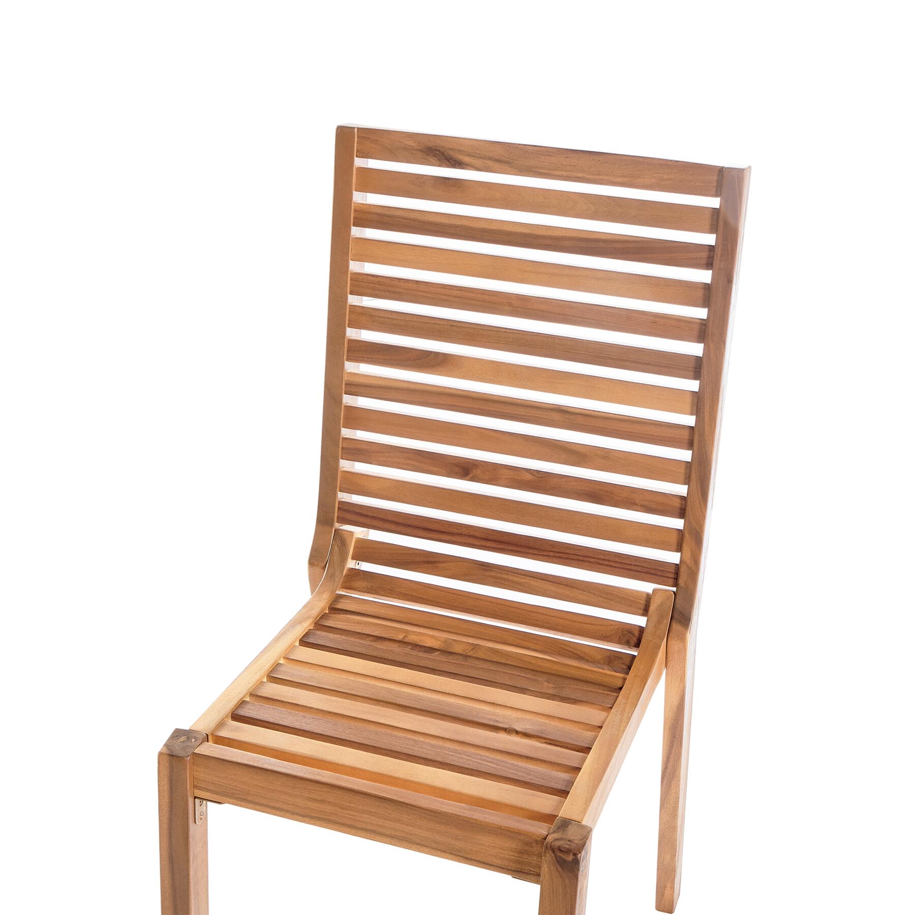 Beliani - OMBRIANO - Tuinset voor 4 - Lichte houtkleur - Acaciahout