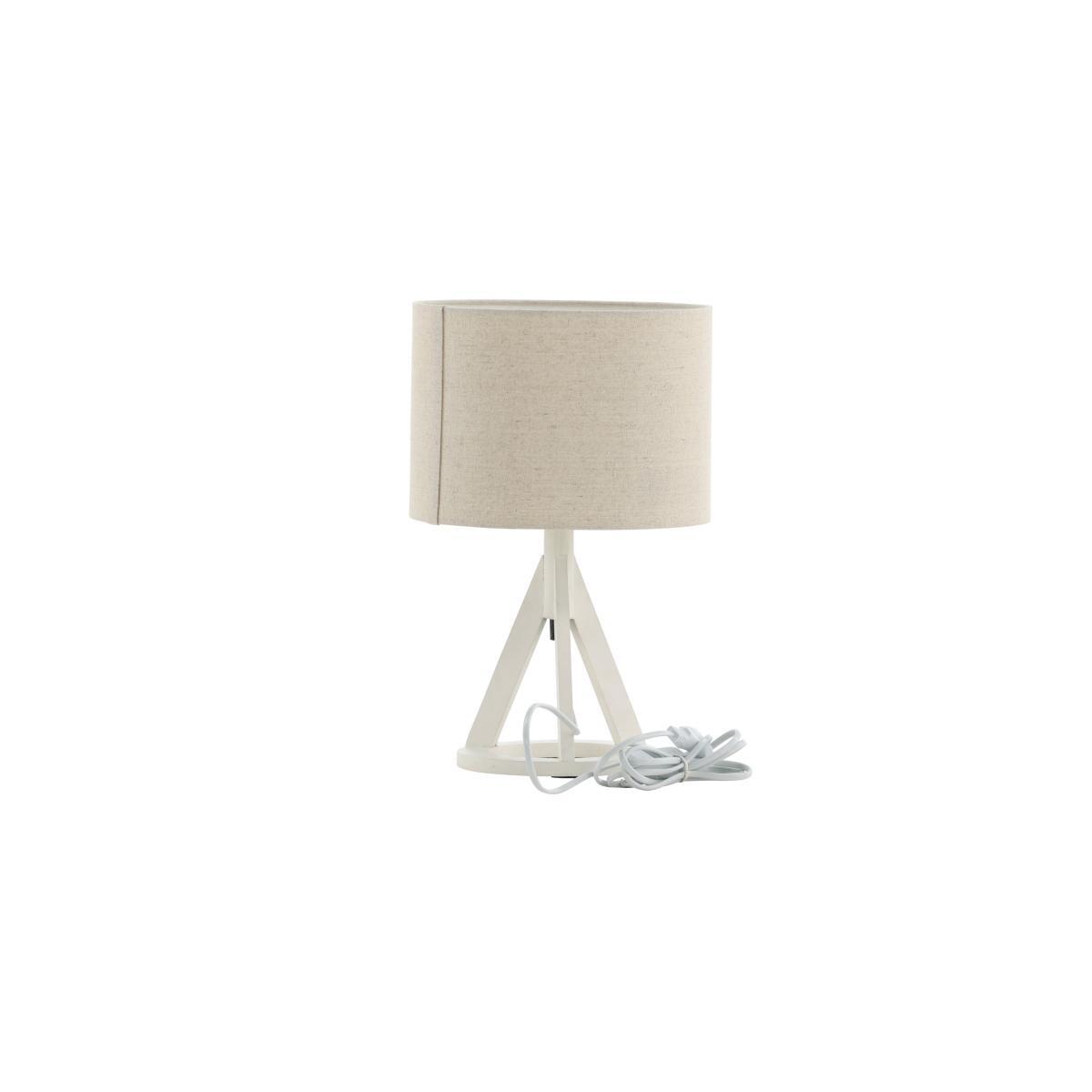 Svea - Riva ronde tafellamp - linnen - wit