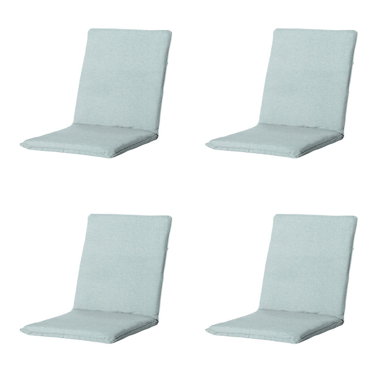 Madison -  Stapelstoelkussen Napels azure - Ca. 97x49 cm - Set van 4