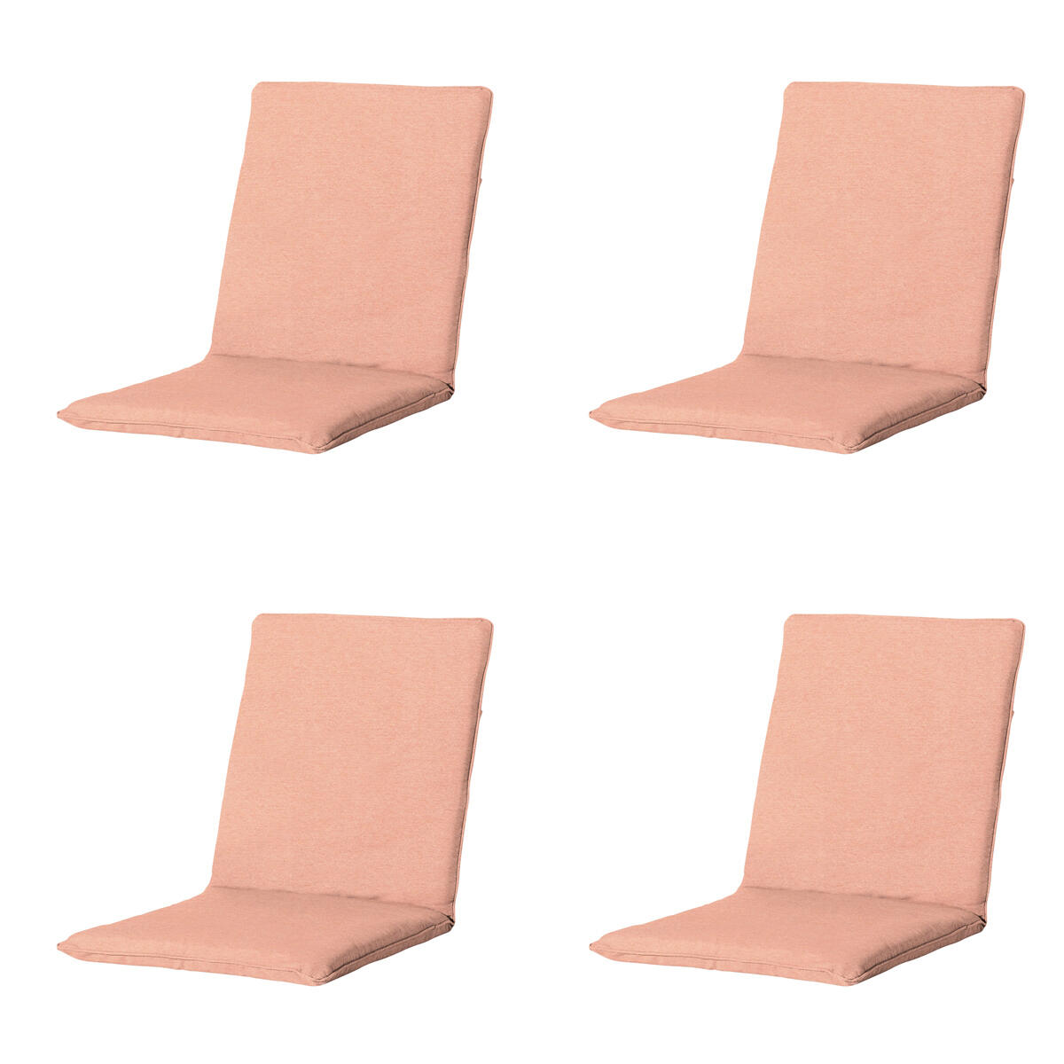 Madison -  Stapelstoelkussen Napels salmone - Ca. 97x49 cm - Set van 4