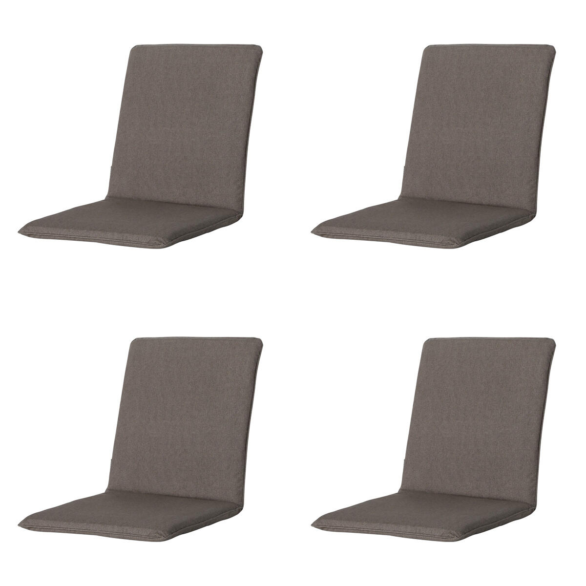 Madison -  Stapelstoelkussen Oxford taupe - Ca. 97x49 cm - Set van 4