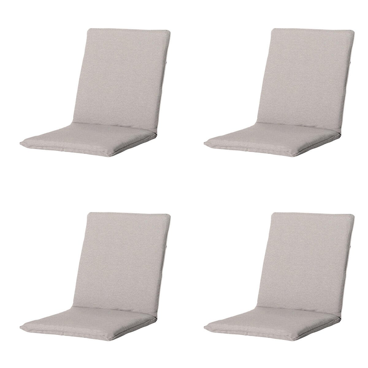 Madison -  Stapelstoelkussen Napels taupe - Ca. 97x49 cm - Set van 4