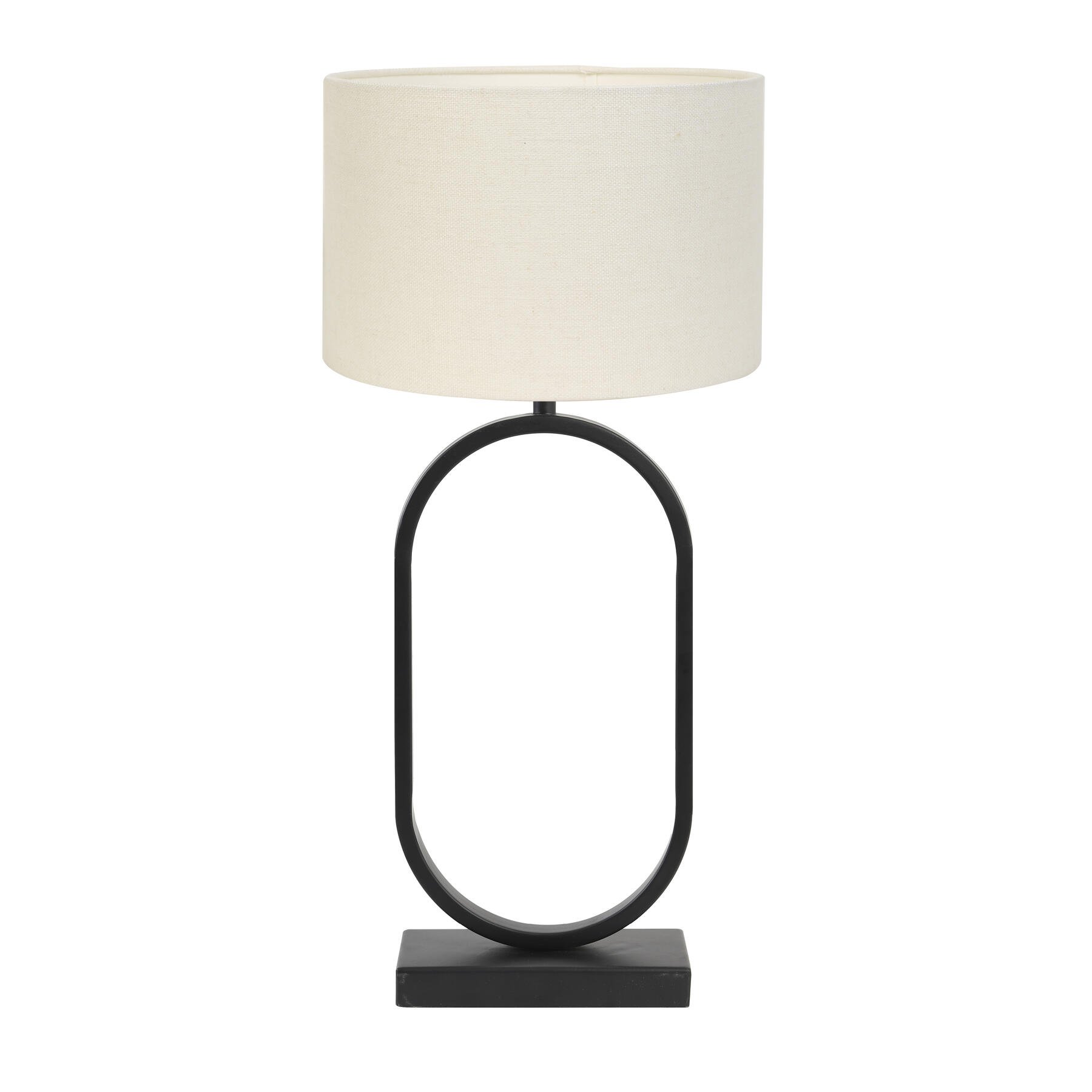 Light & Living Tafellamp Jamiri|Livigno - Zwart|Eiwit - Ø30x67cm
