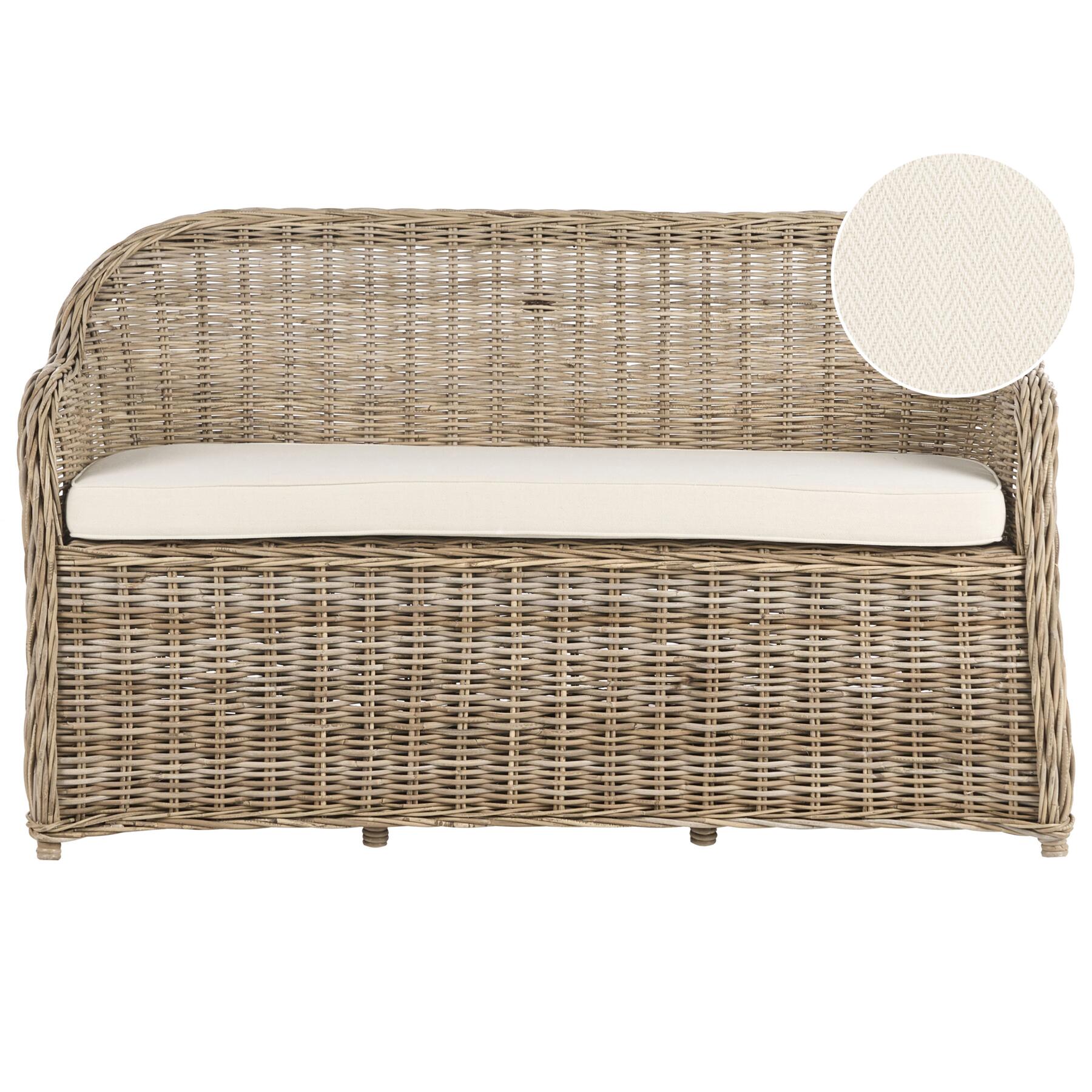 Beliani - SUSUA - 2,5-zitsbank - Natuurlijk - Rotan