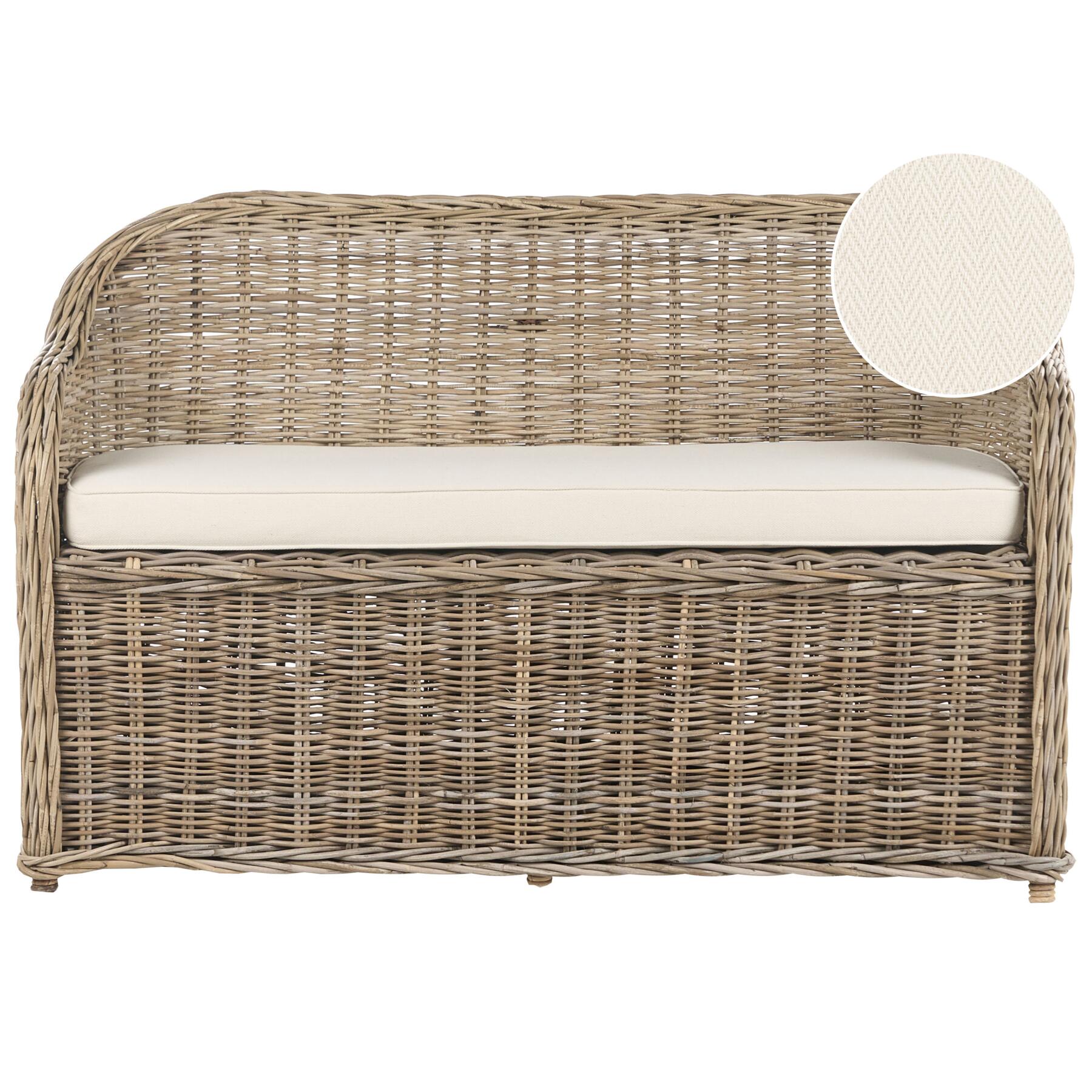 Beliani - SUSUA - Tweezitsbank - Natuurlijk - Rotan