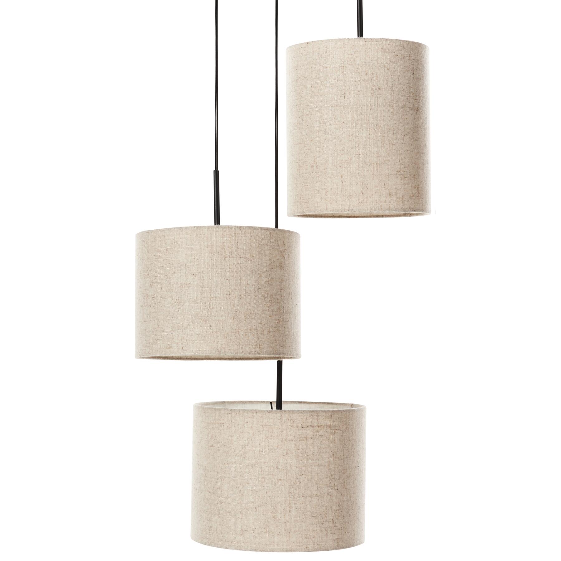Beliani - PARGUAZA - Hanglamp - Lichtbeige - Linnen