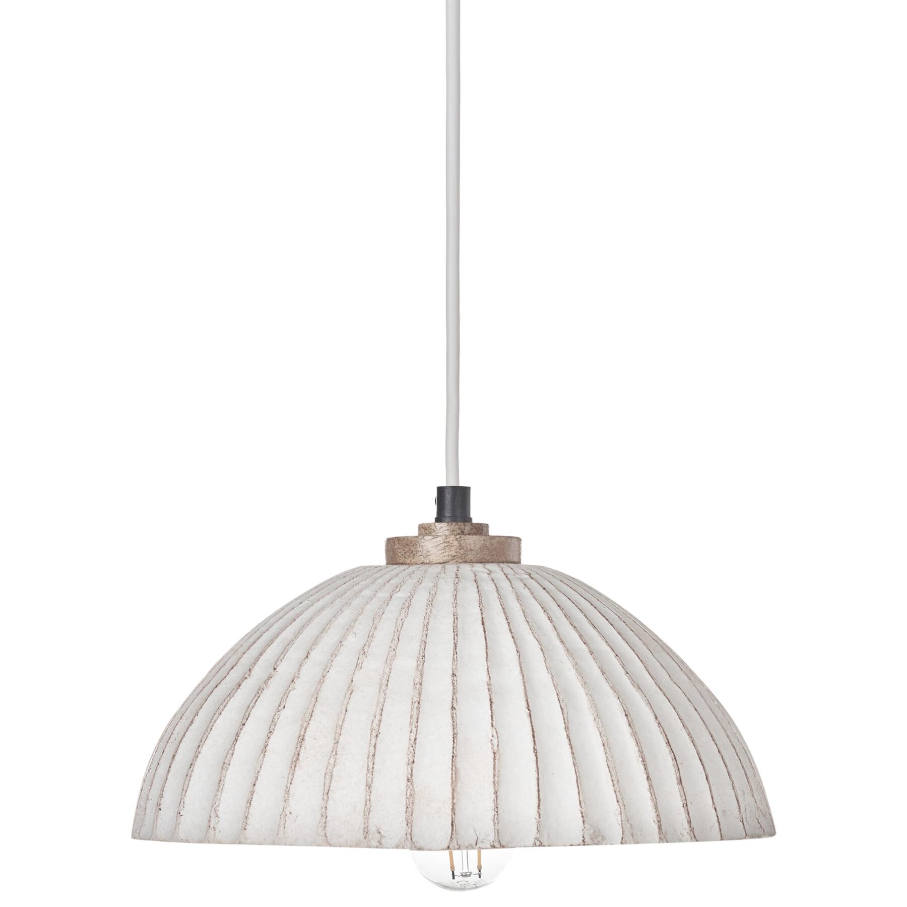 Beliani - COTTICA - Hanglamp - Wit - Papier-maché