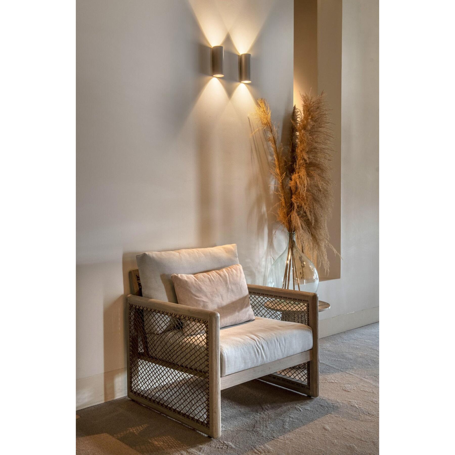 Artdelight Wandlamp Brody 2 lichts H 18 cm champagne