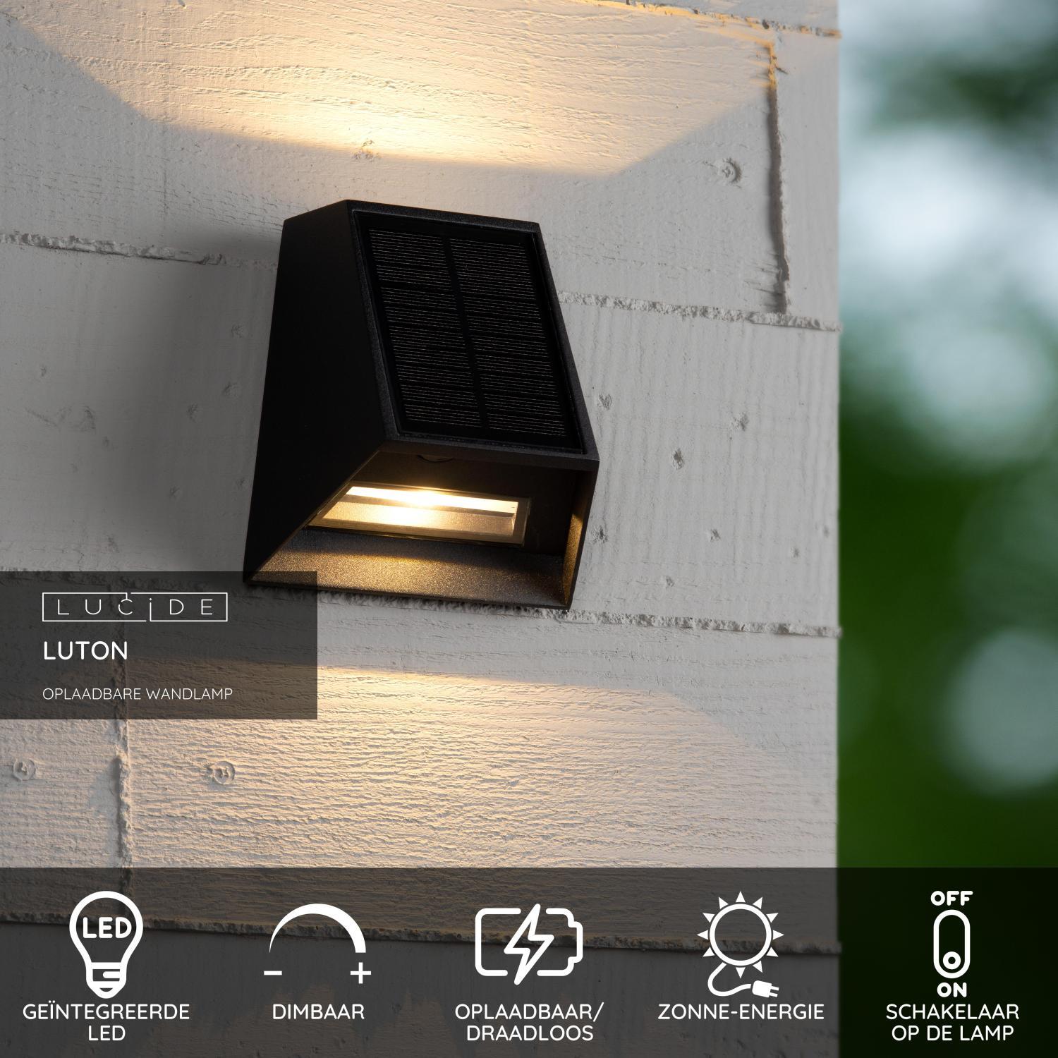 Lucide LUTON Wandlamp - Zwart