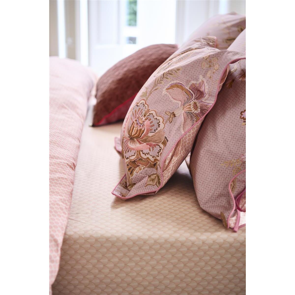 Pip Studio Percale katoen - Hoeslaken - 160x200 - Koraalrood
